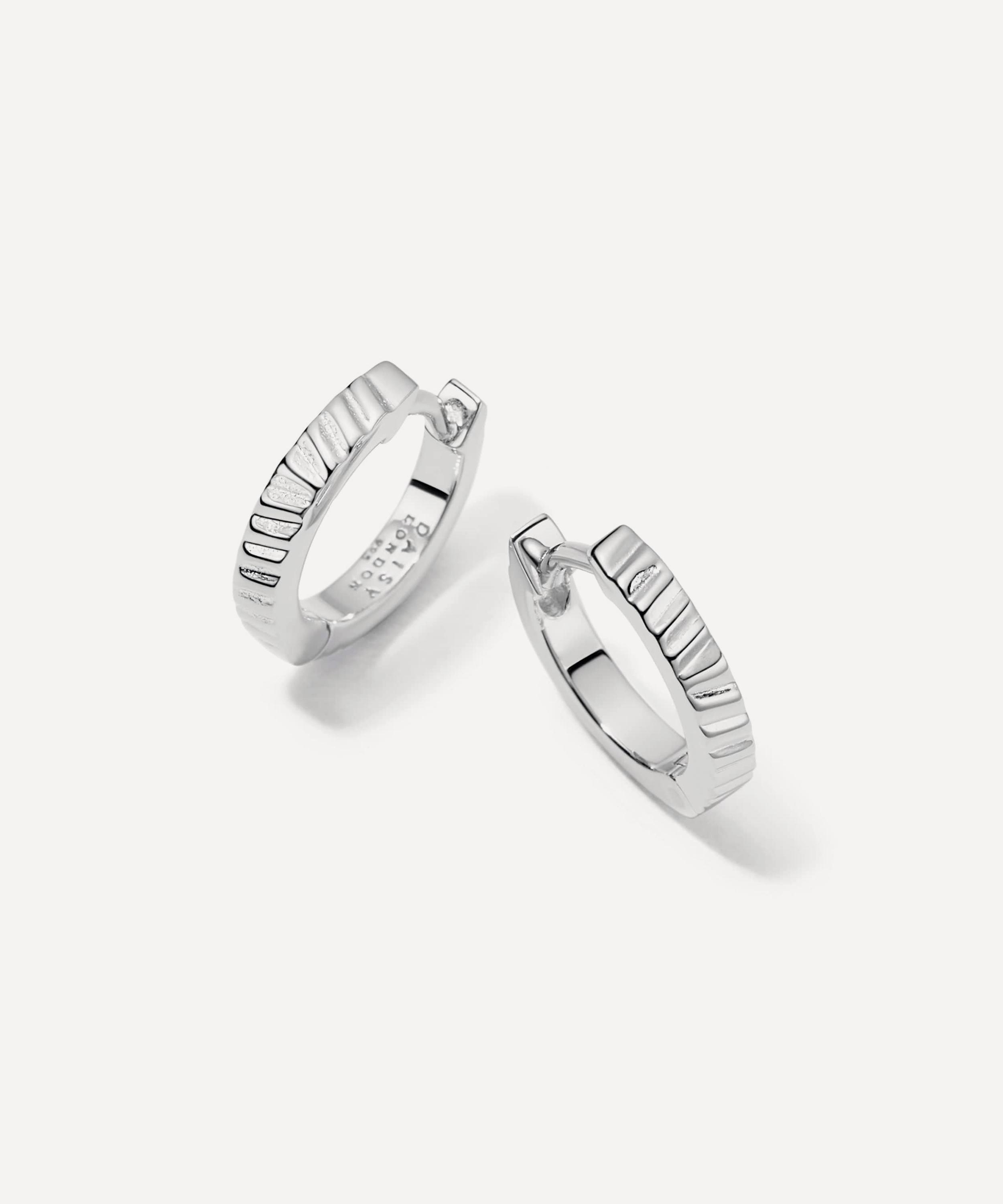 Daisy London - Sterling Silver Est&eacute;e Lalonde Sunburst Huggie Hoop Earrings image number 0