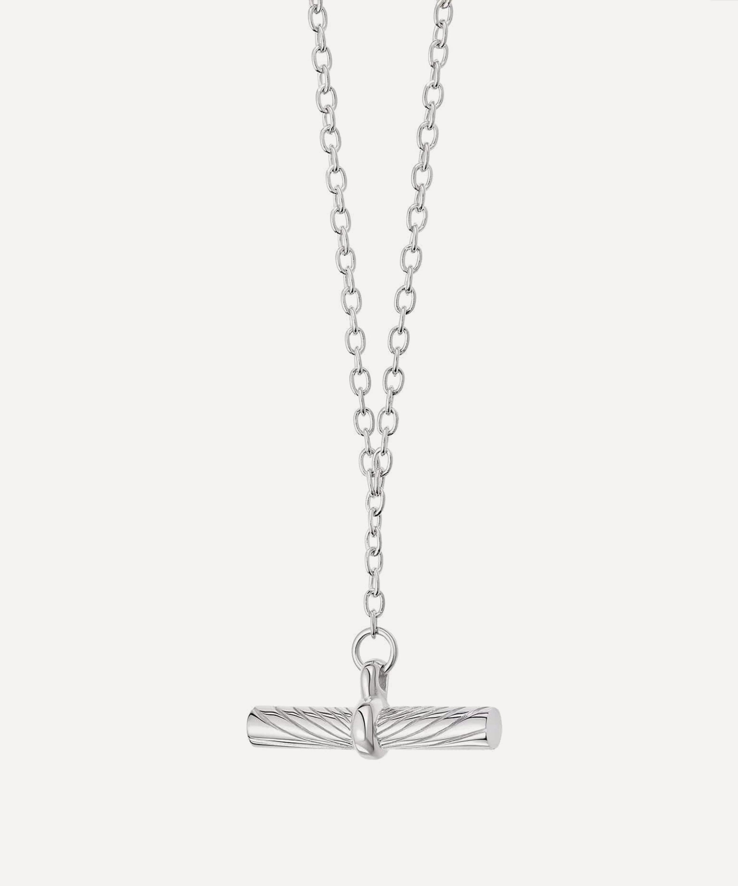 Daisy London - Sterling Silver Est&eacute;e Lalonde T-Bar Pendant Necklace