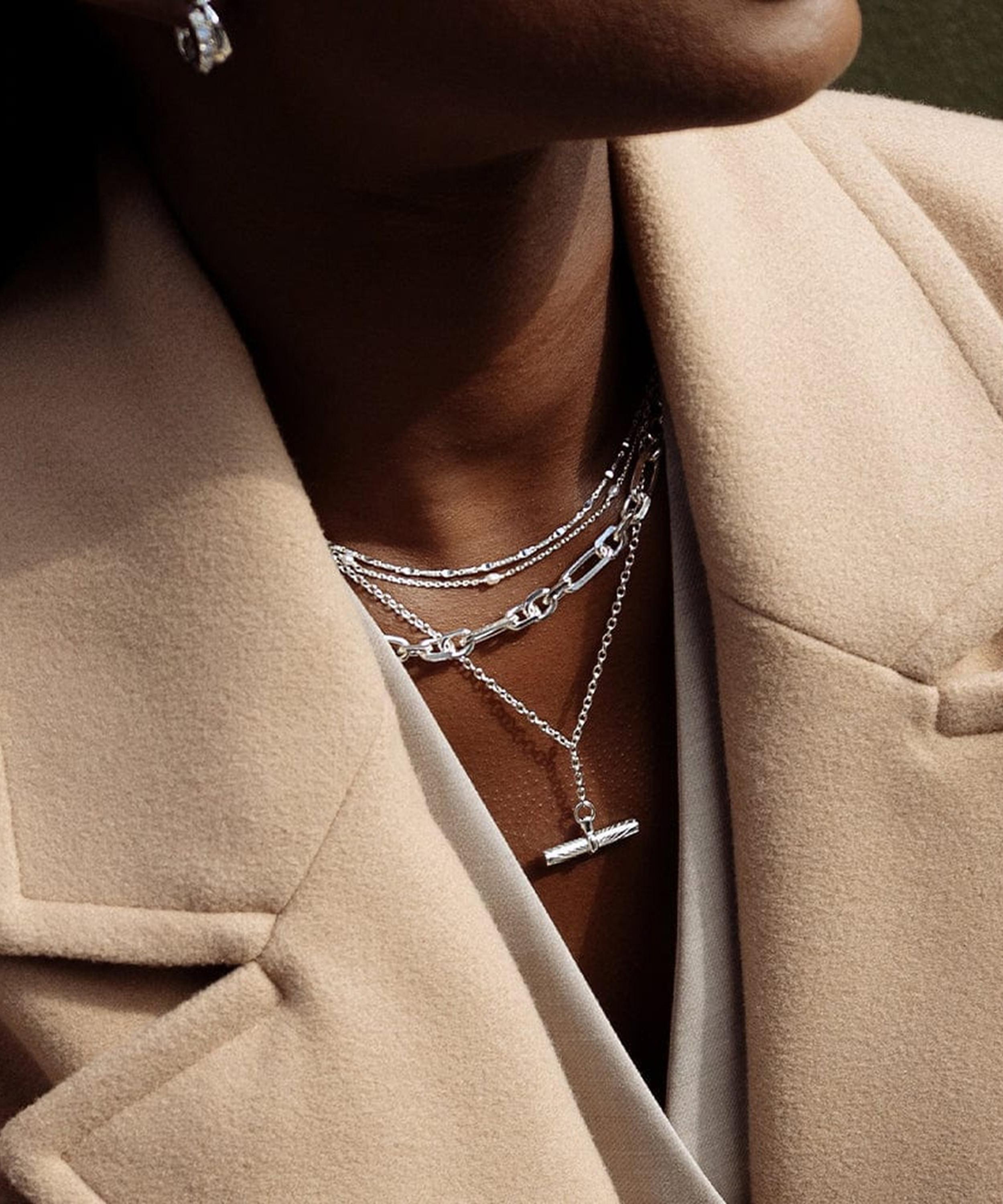 Daisy London - Sterling Silver Est&eacute;e Lalonde T-Bar Pendant Necklace image number 1