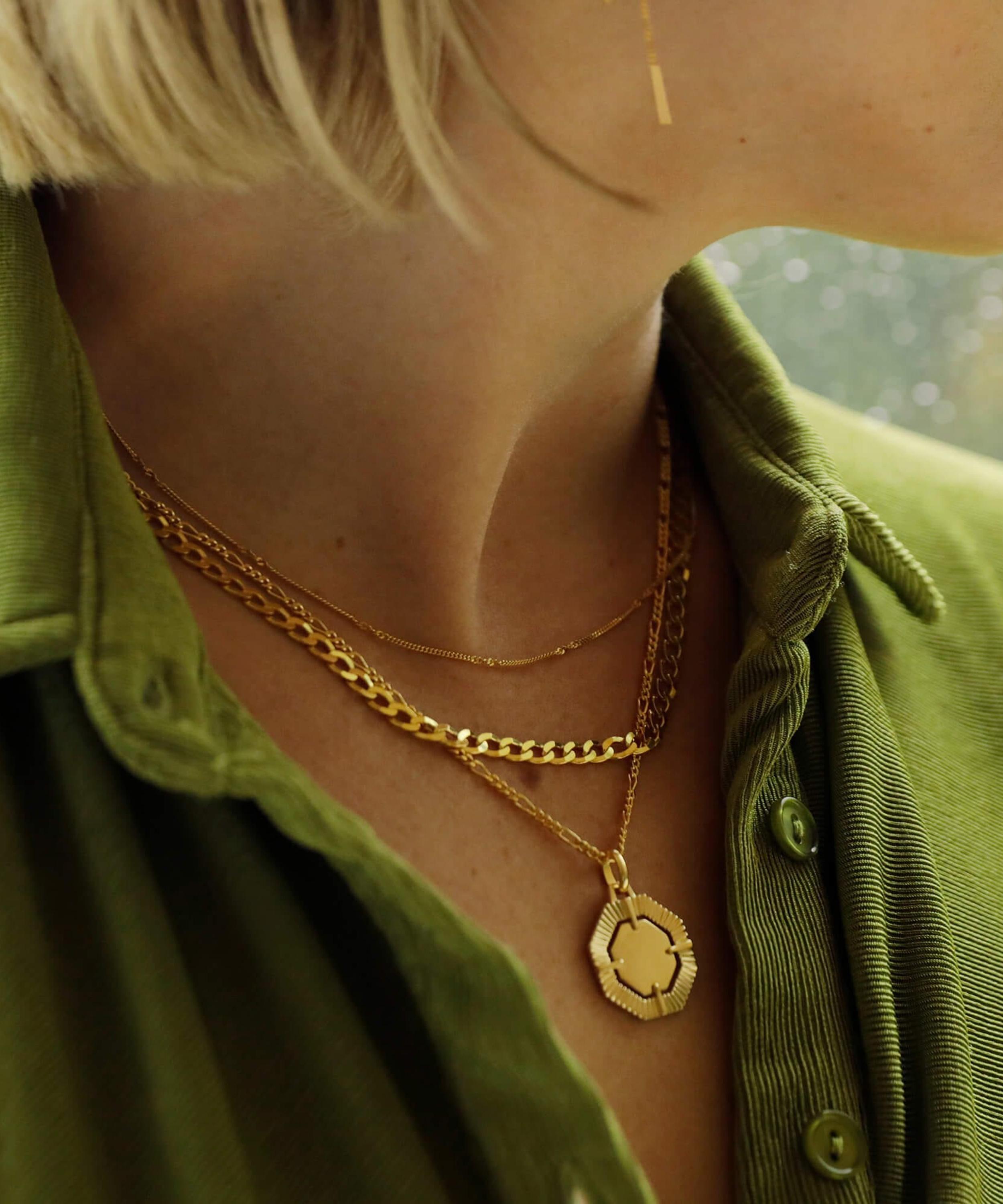 Daisy London - 18ct Gold-Plated Est&eacute;e Lalonde Octagonal Pendant Necklace image number 1