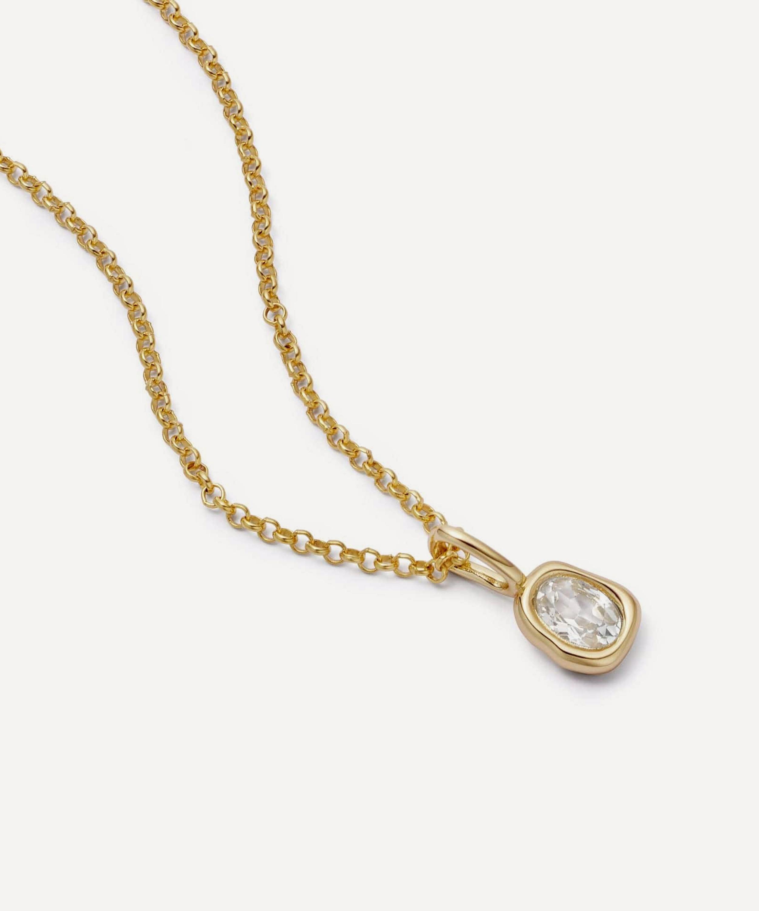 Daisy London - 18ct Gold-Plated Est&eacute;e Lalonde Sapphire Pendant Necklace