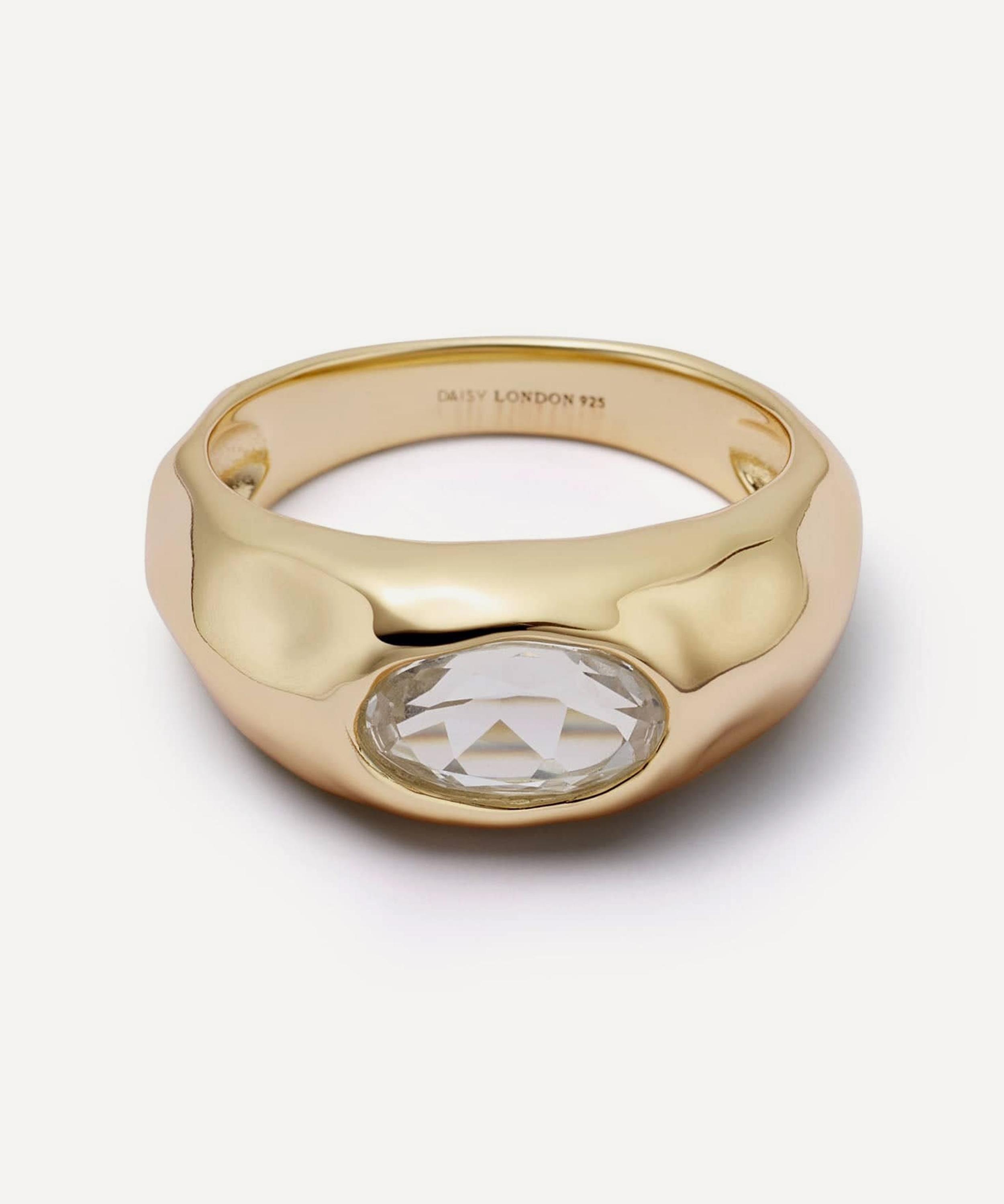 Daisy London - 18ct Gold-Plated Est&eacute;e Lalonde Chunky Sapphire Ring