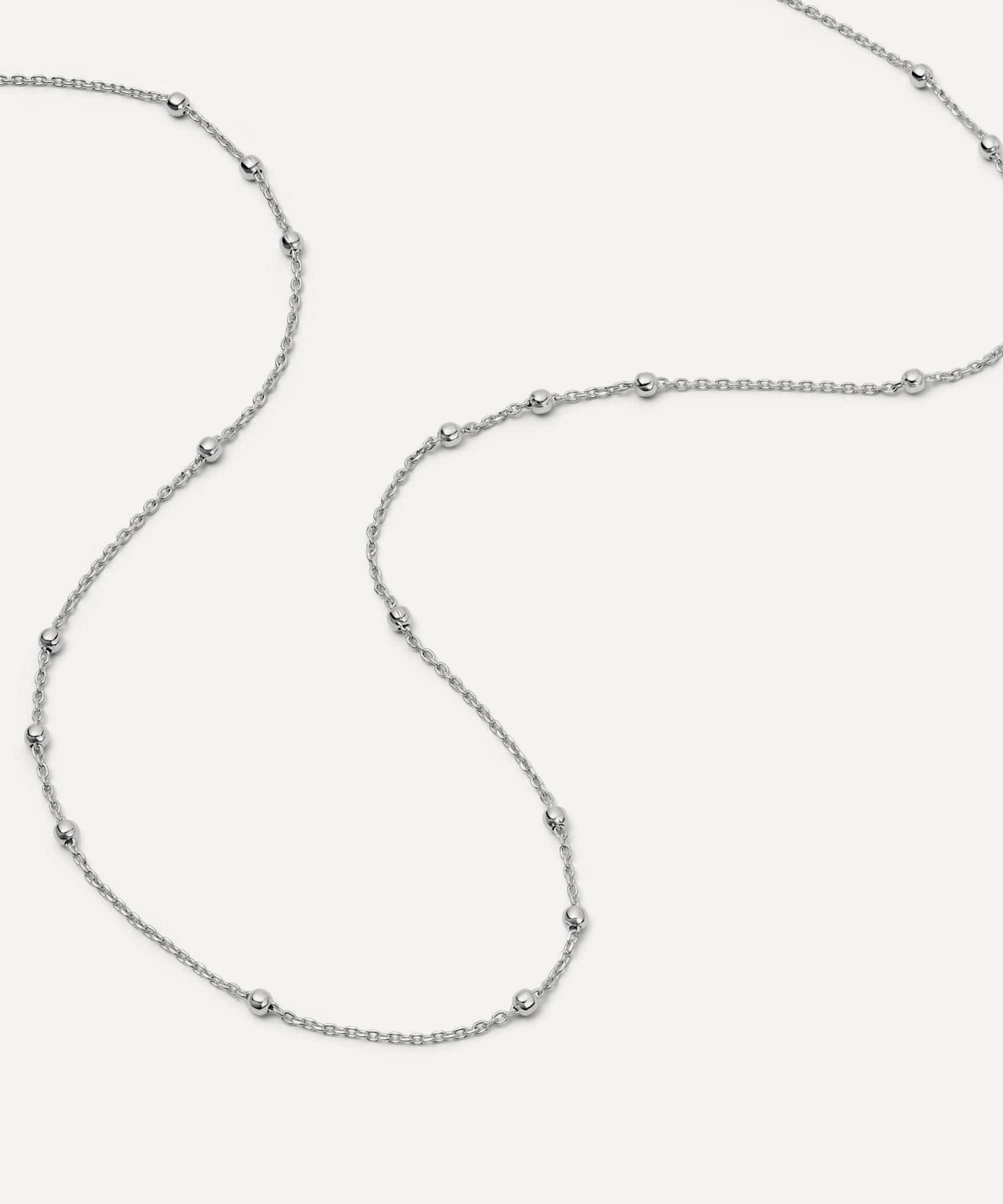 Daisy London - Sterling Silver Beaded Layering Chain Necklace