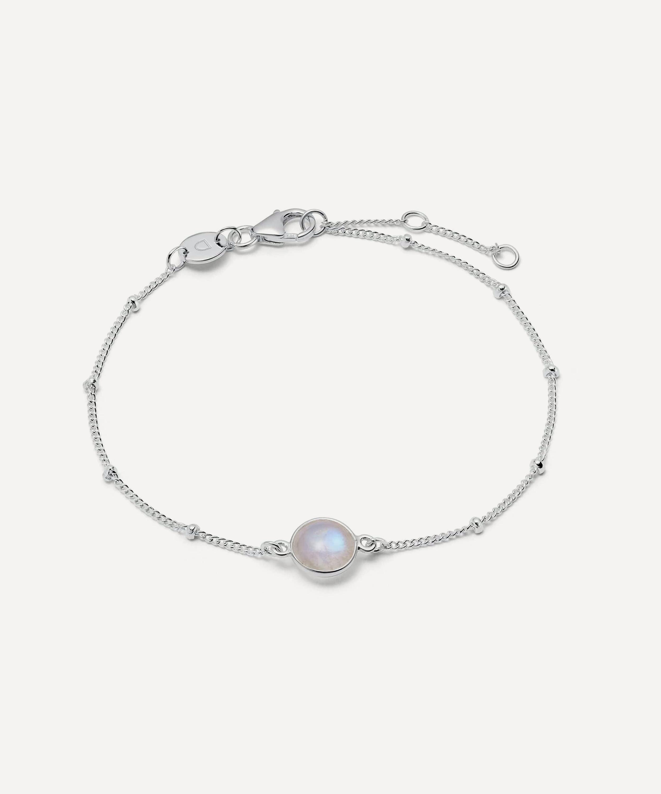 Daisy London - Sterling Silver Moonstone Healing Stone Bobble Bracelet image number 0