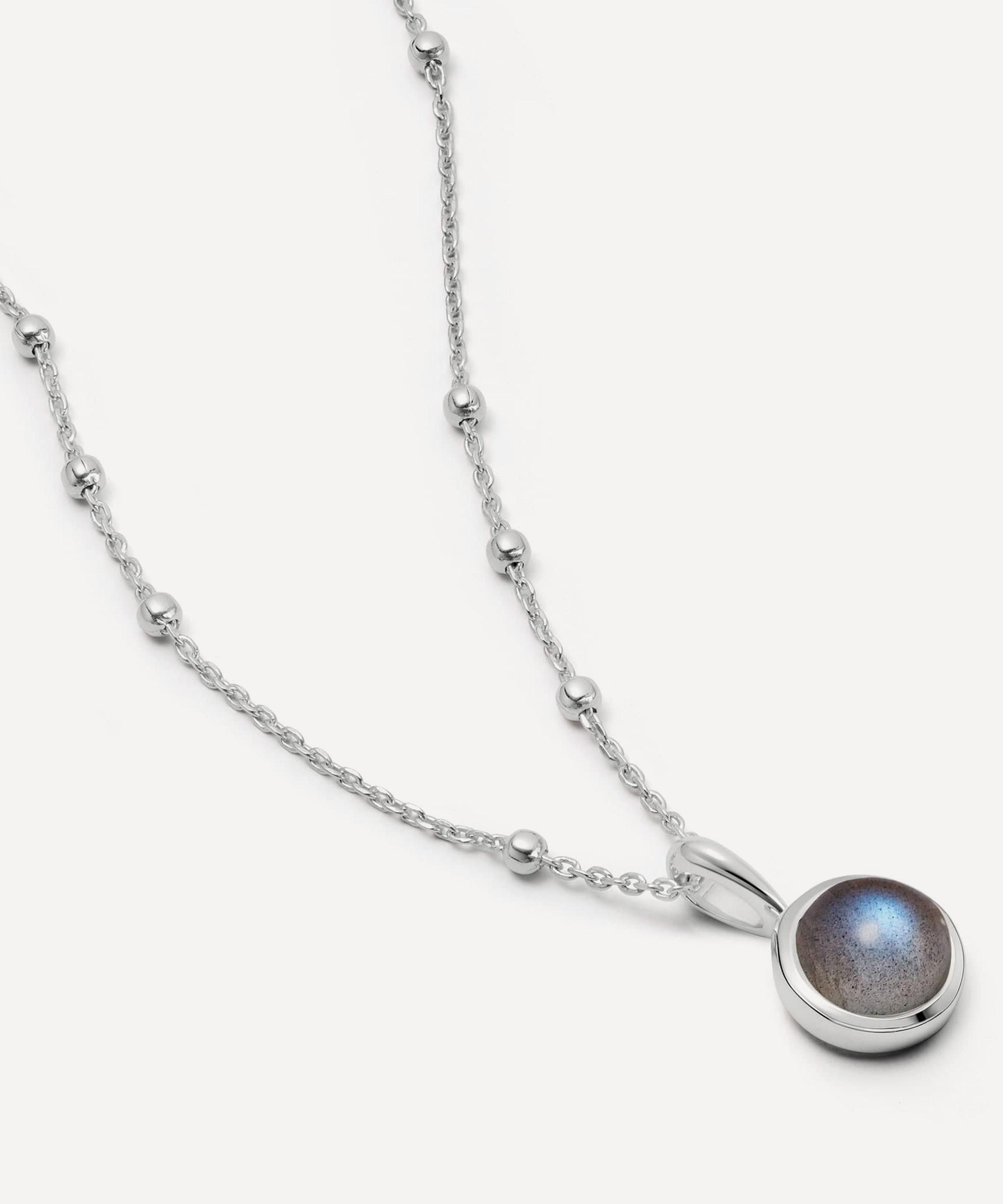 Daisy London - Sterling Silver Labradorite Healing Stone Pendant Necklace image number 0