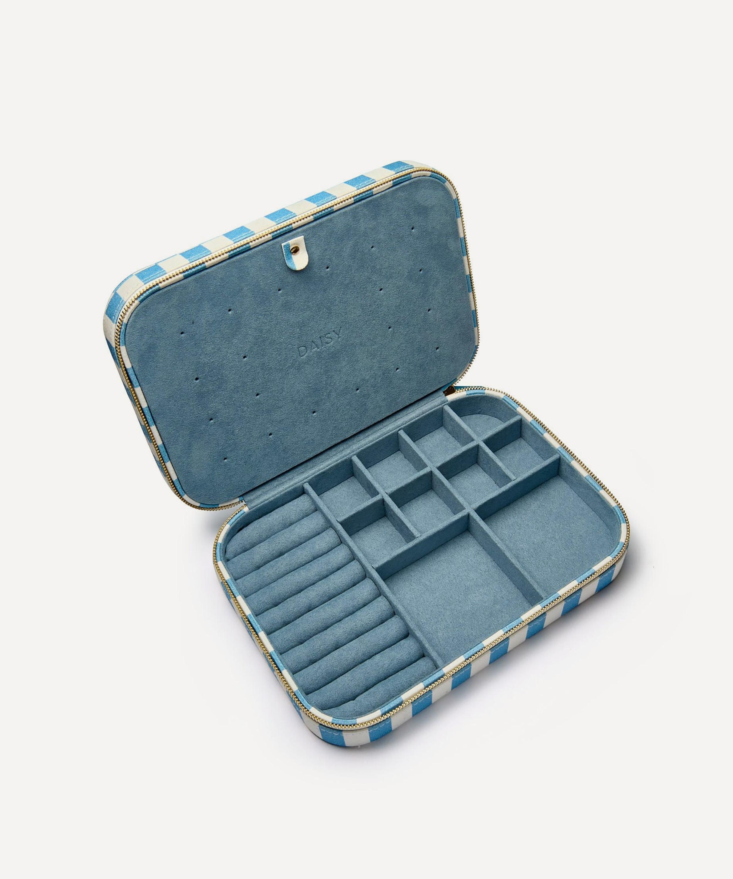 Daisy London - Blue Stripe Large Jewellery Box