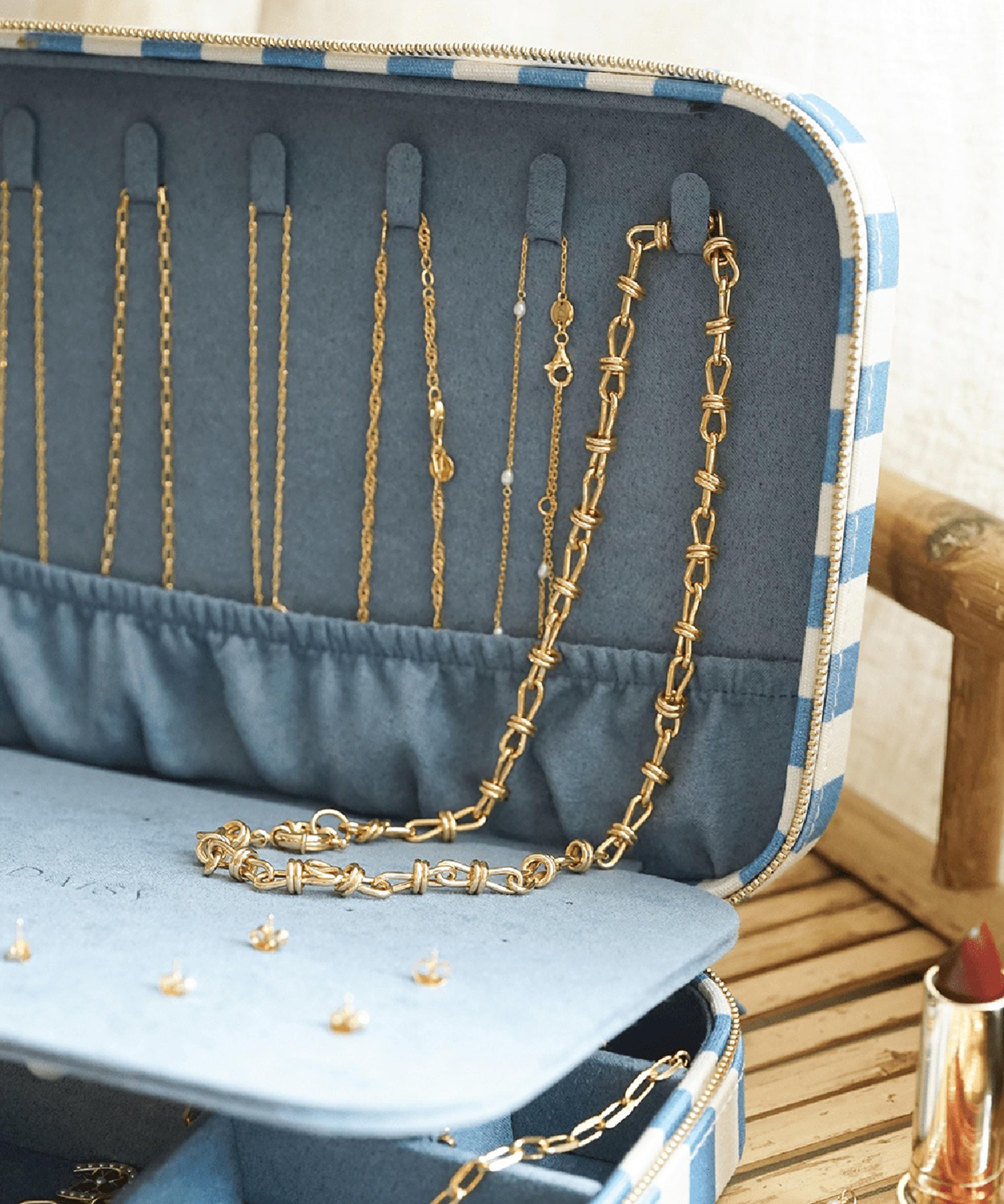 Daisy London - Blue Stripe Large Jewellery Box image number 3