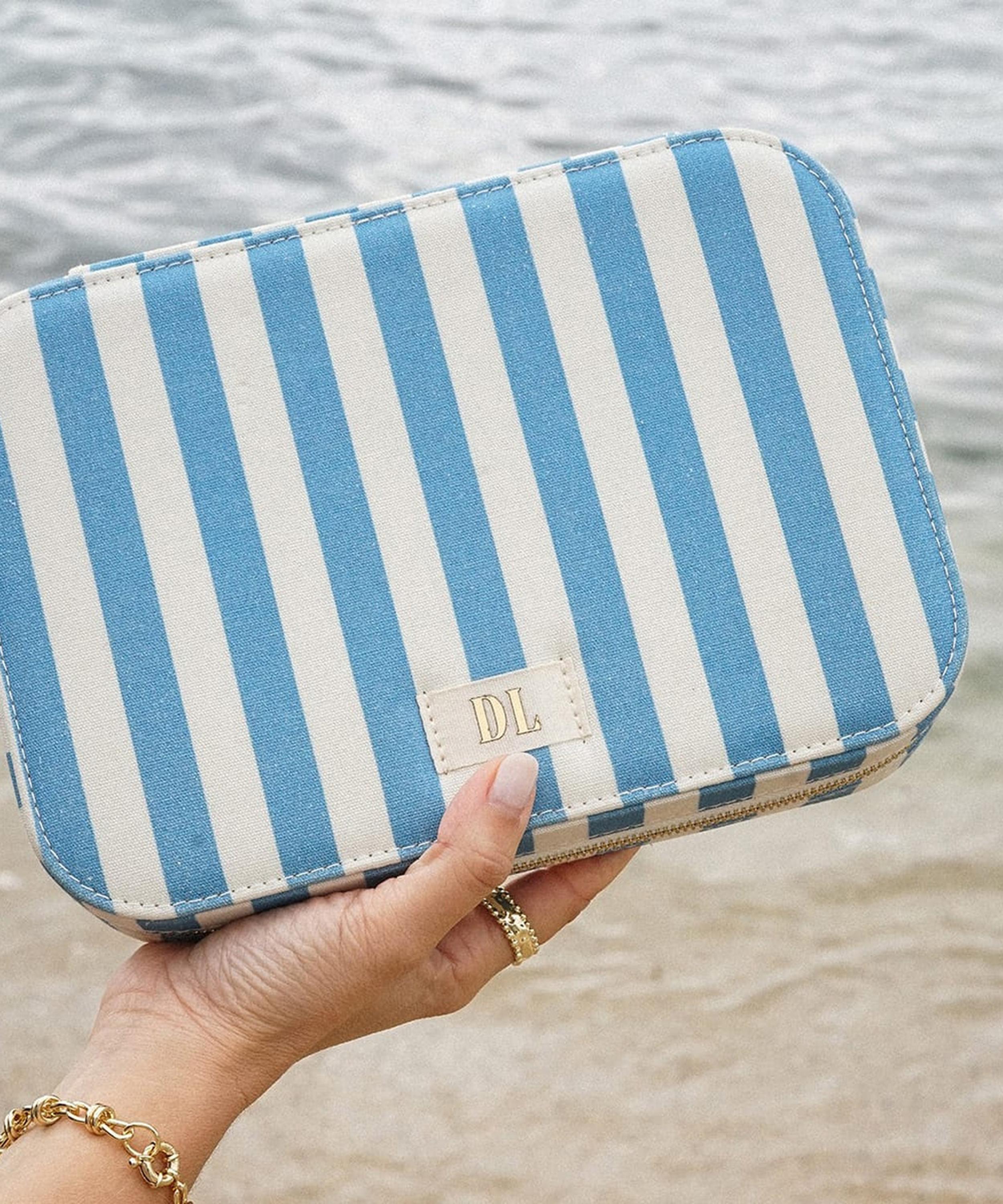 Daisy London - Blue Stripe Large Jewellery Box image number 4