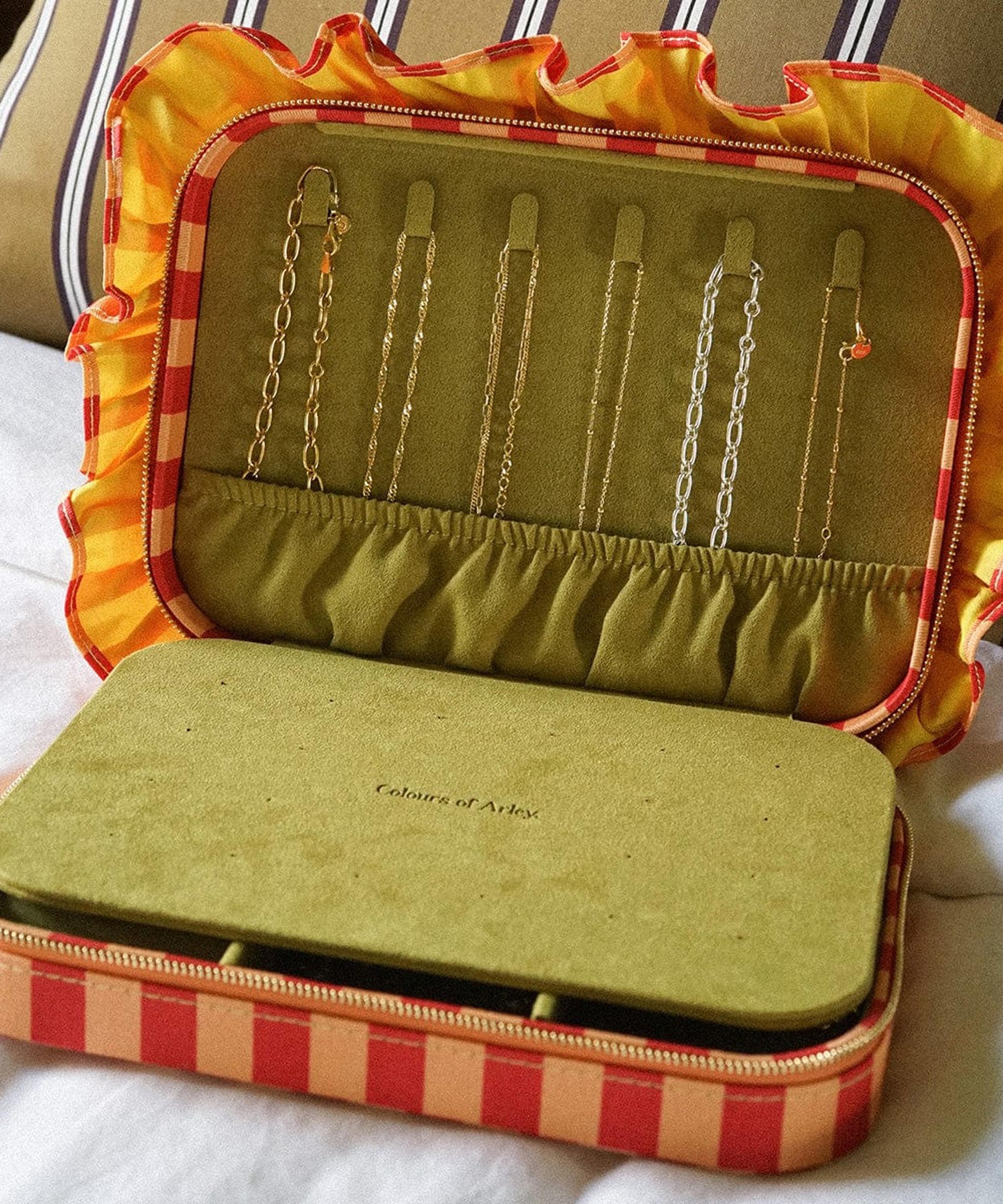 Daisy London - Colours of Arley Peach and Pistachio Jewellery Box image number 3