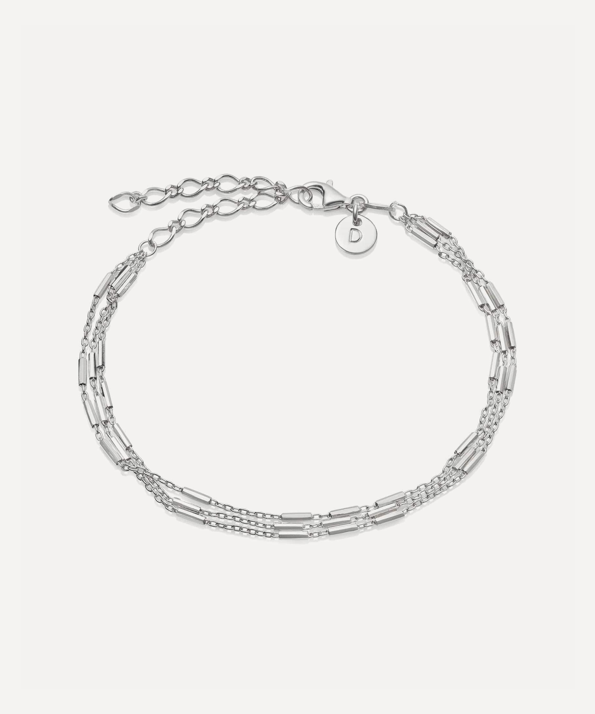 Daisy London - Sterling Silver Triple Bar Chain Bracelet