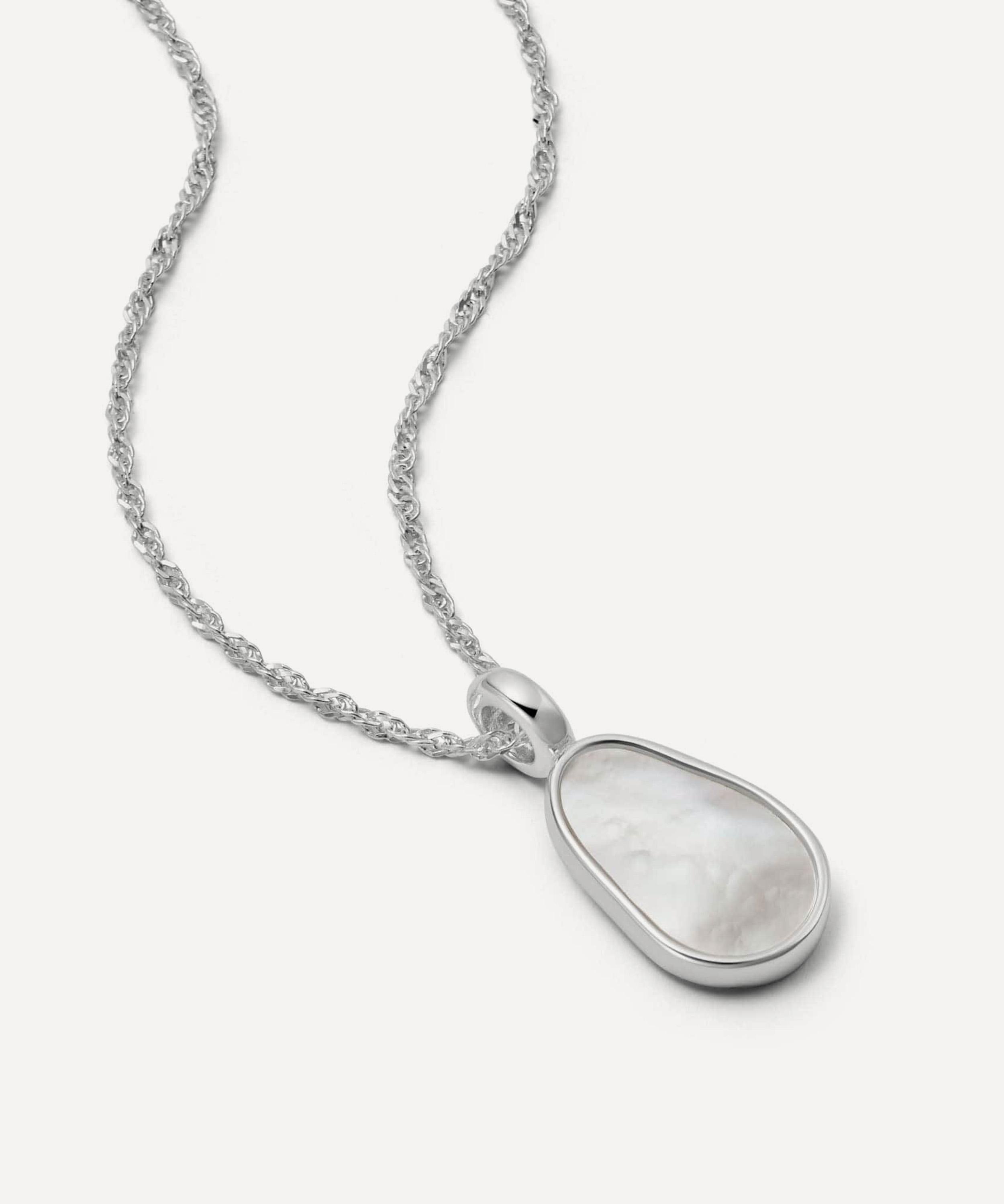 Daisy London - Sterling Silver Mother of Pearl Pendant Necklace