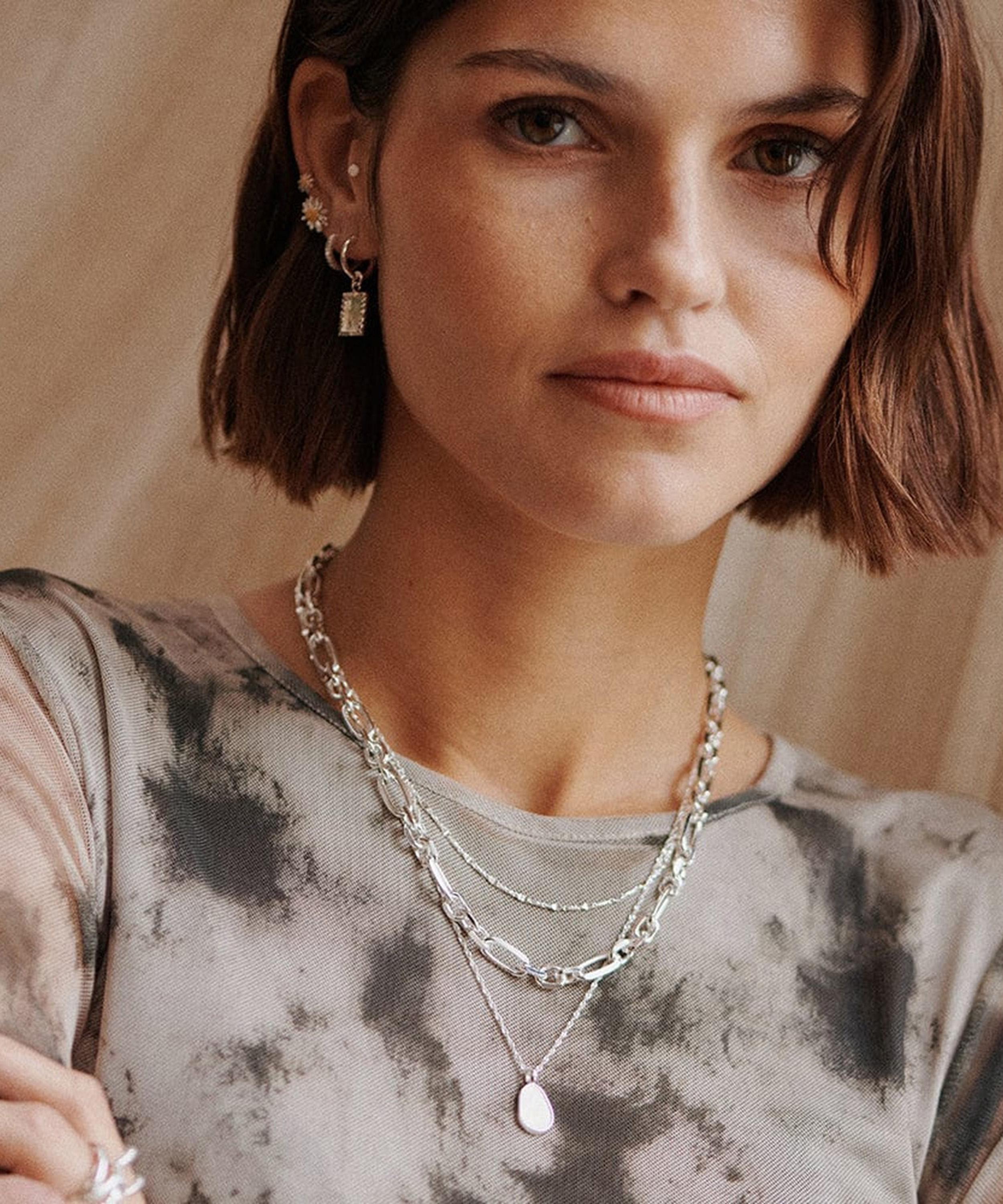 Daisy London - Sterling Silver Mother of Pearl Pendant Necklace image number 1