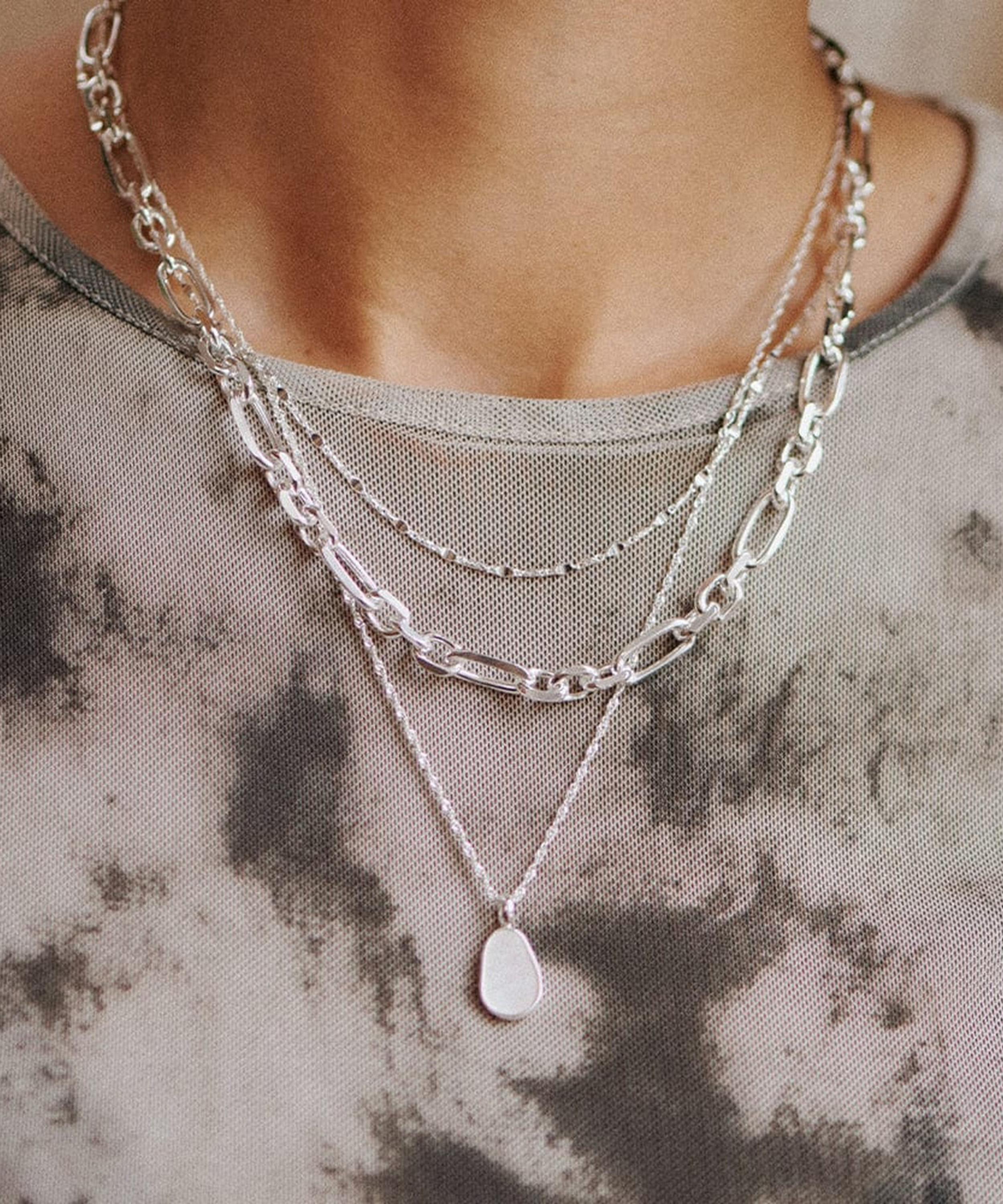 Daisy London - Sterling Silver Mother of Pearl Pendant Necklace image number 2