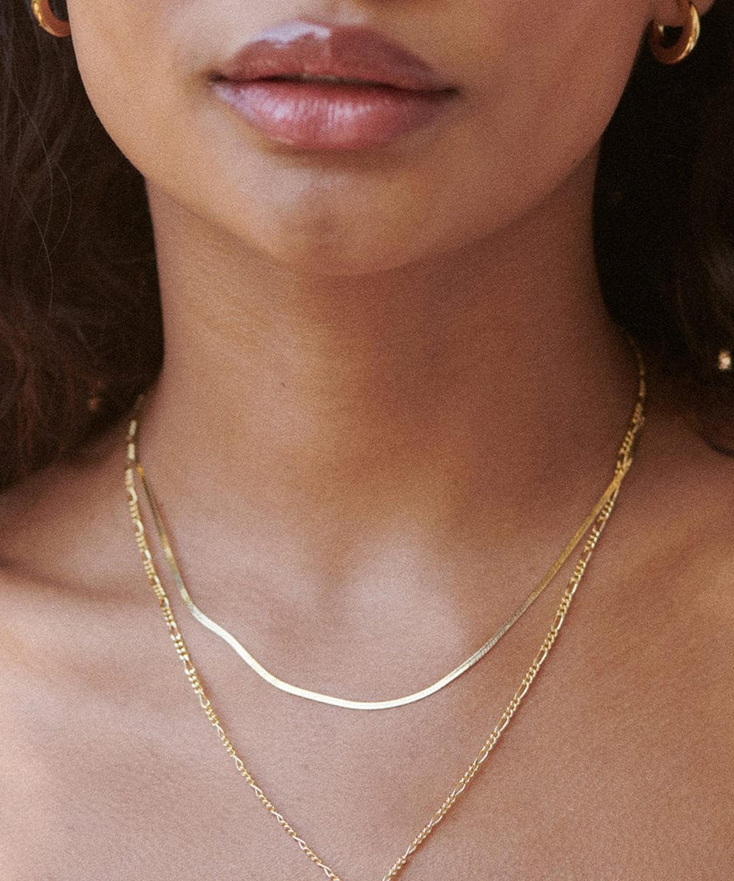 Daisy London - 18ct Gold-Plated Fine Snake Chain Necklace image number 1