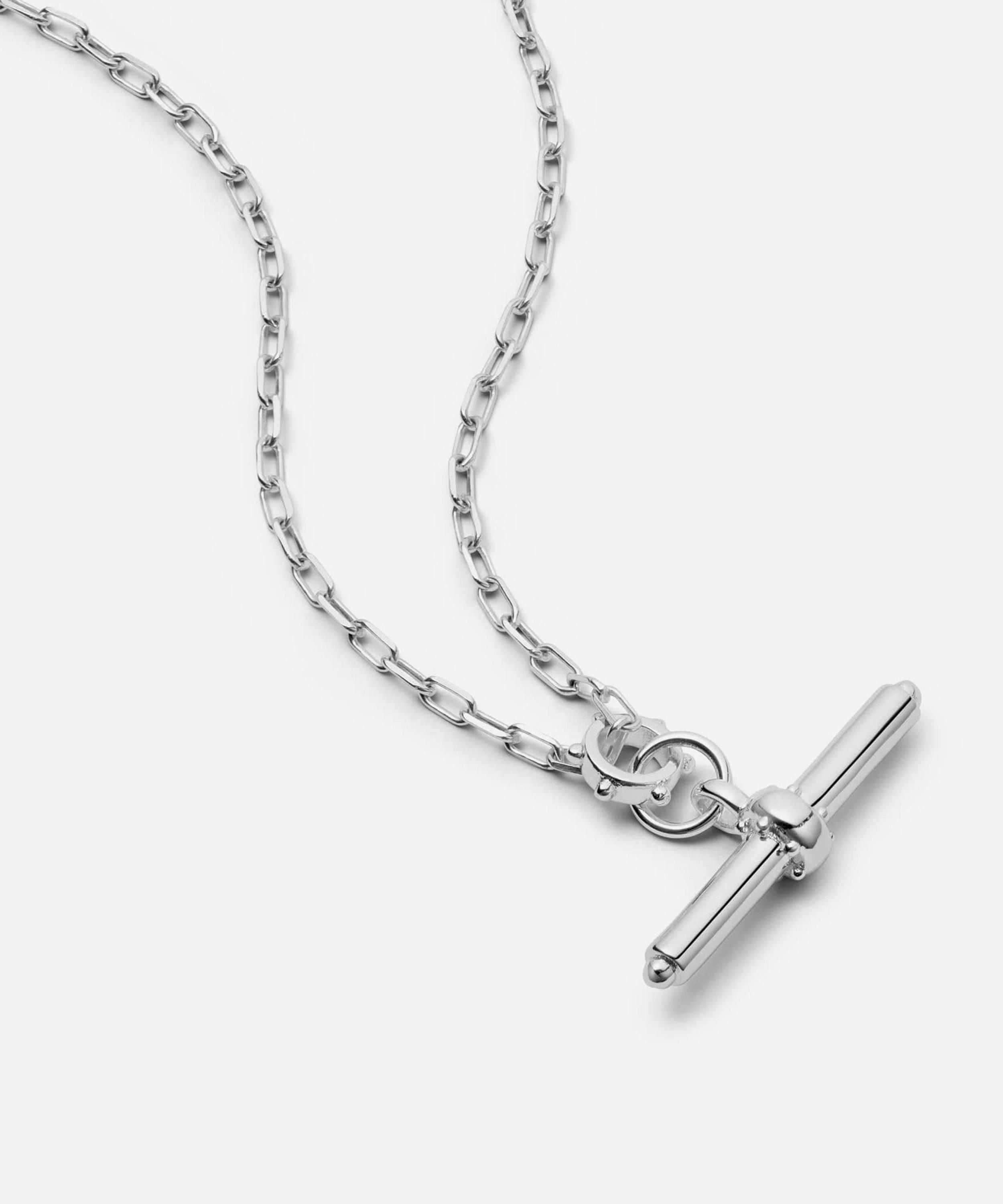 Daisy London - 18ct Gold-Plated Amulet T-Bar Pendant Necklace image number 0