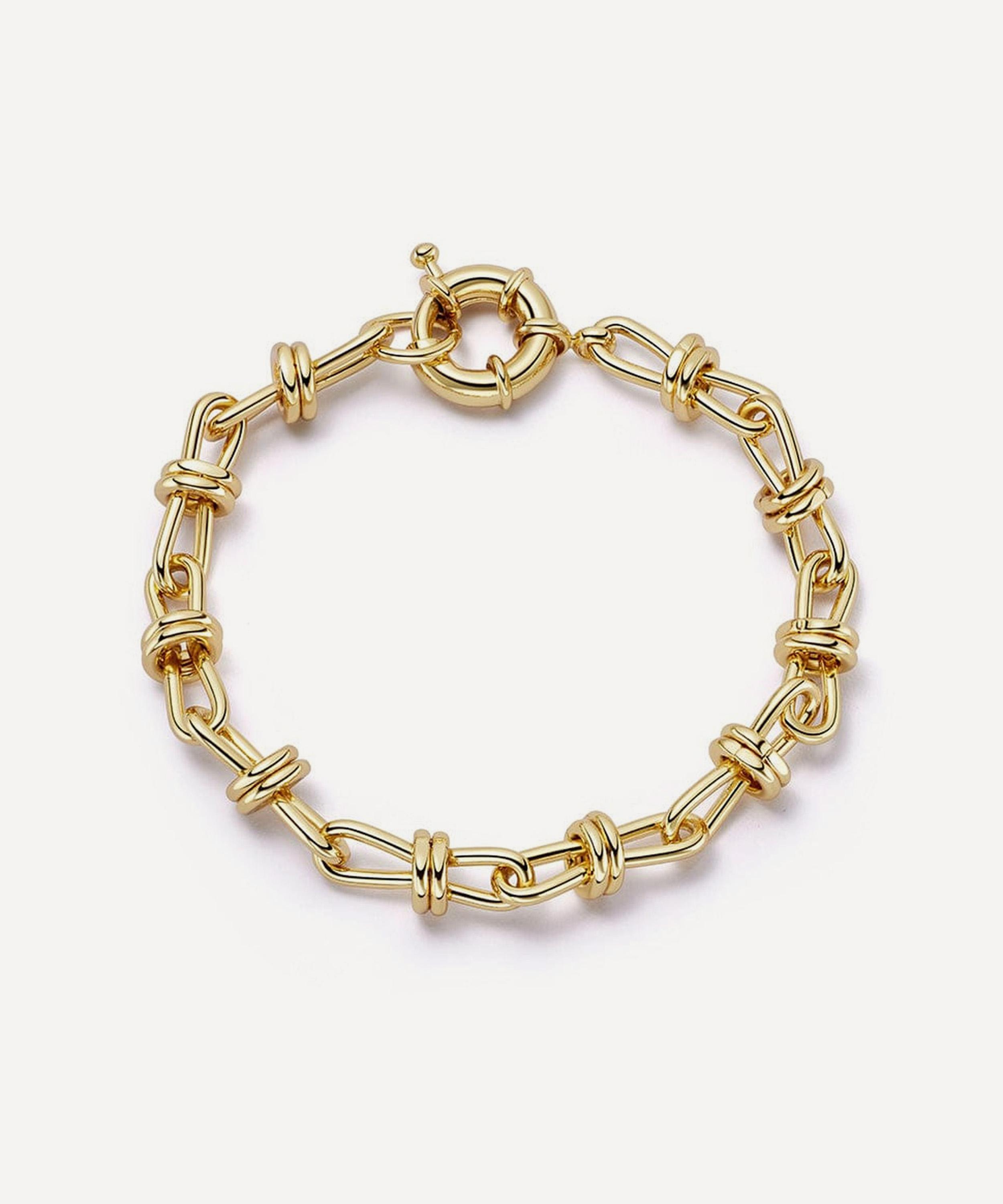 Daisy London - 18ct Gold-Plated Polly Knot Chain Bracelet image number 0