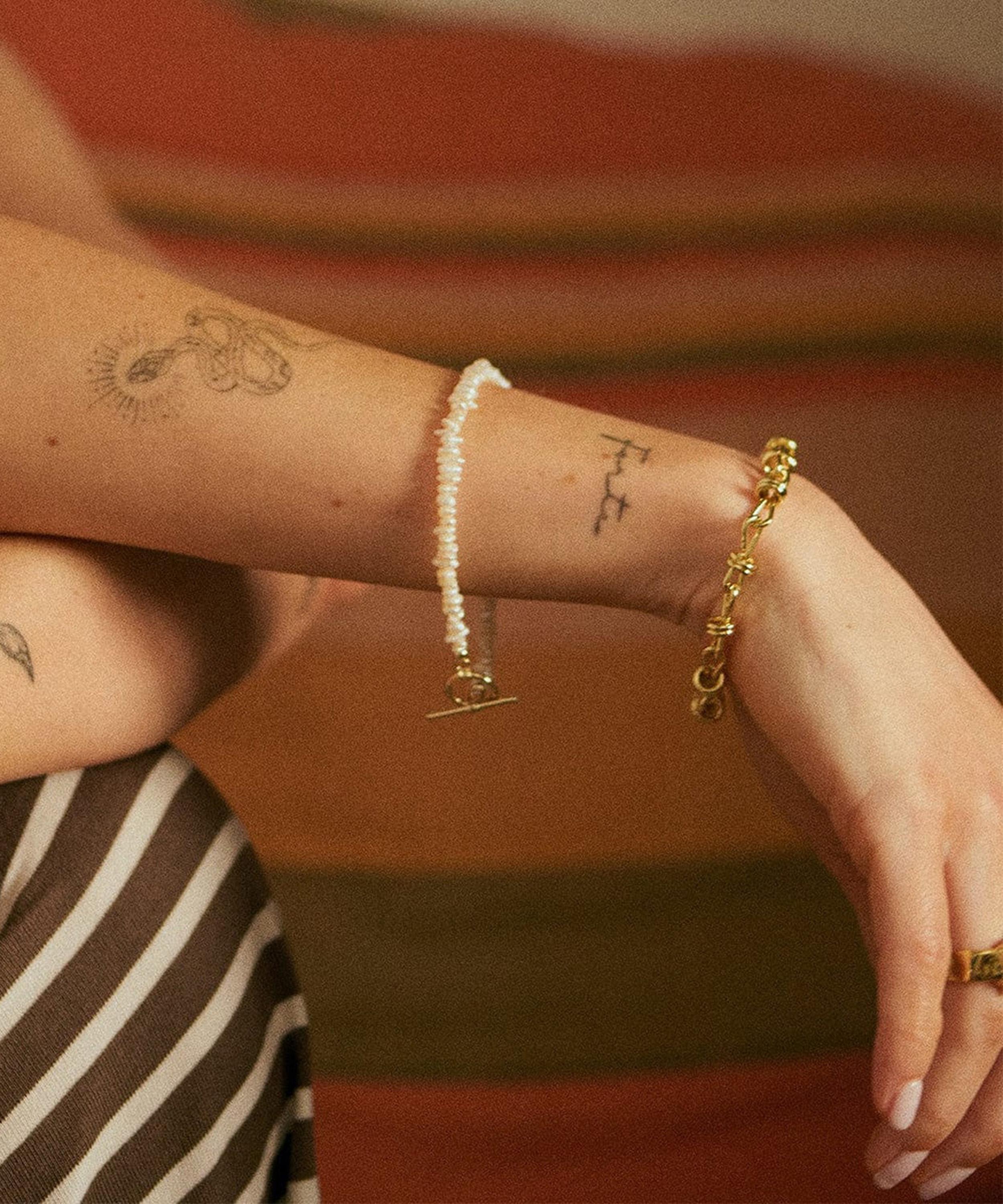 Daisy London - 18ct Gold-Plated Polly Knot Chain Bracelet image number 2