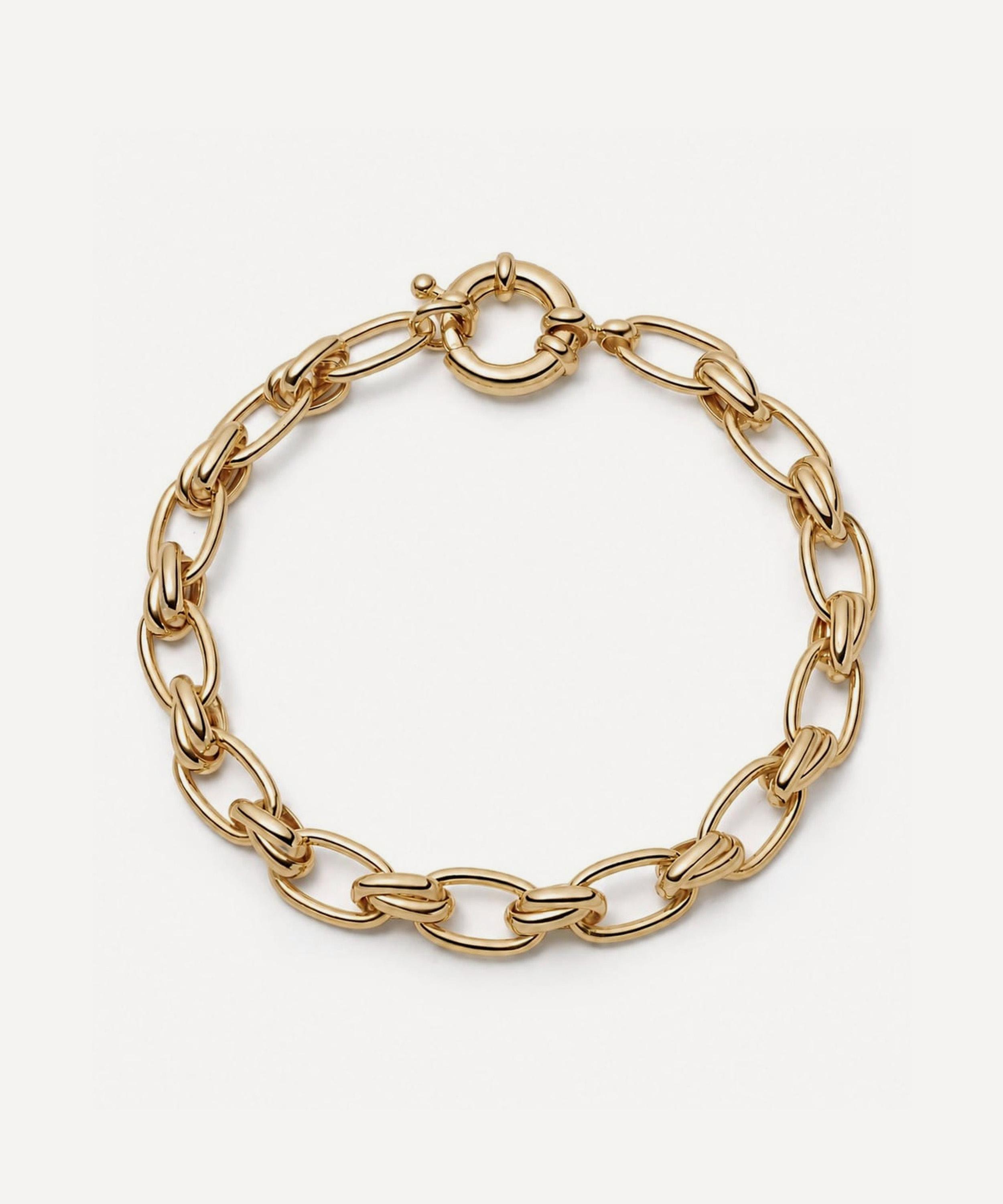 Daisy London - 18ct Gold-Plated Polly Vintage Link Chain Bracelet image number 0