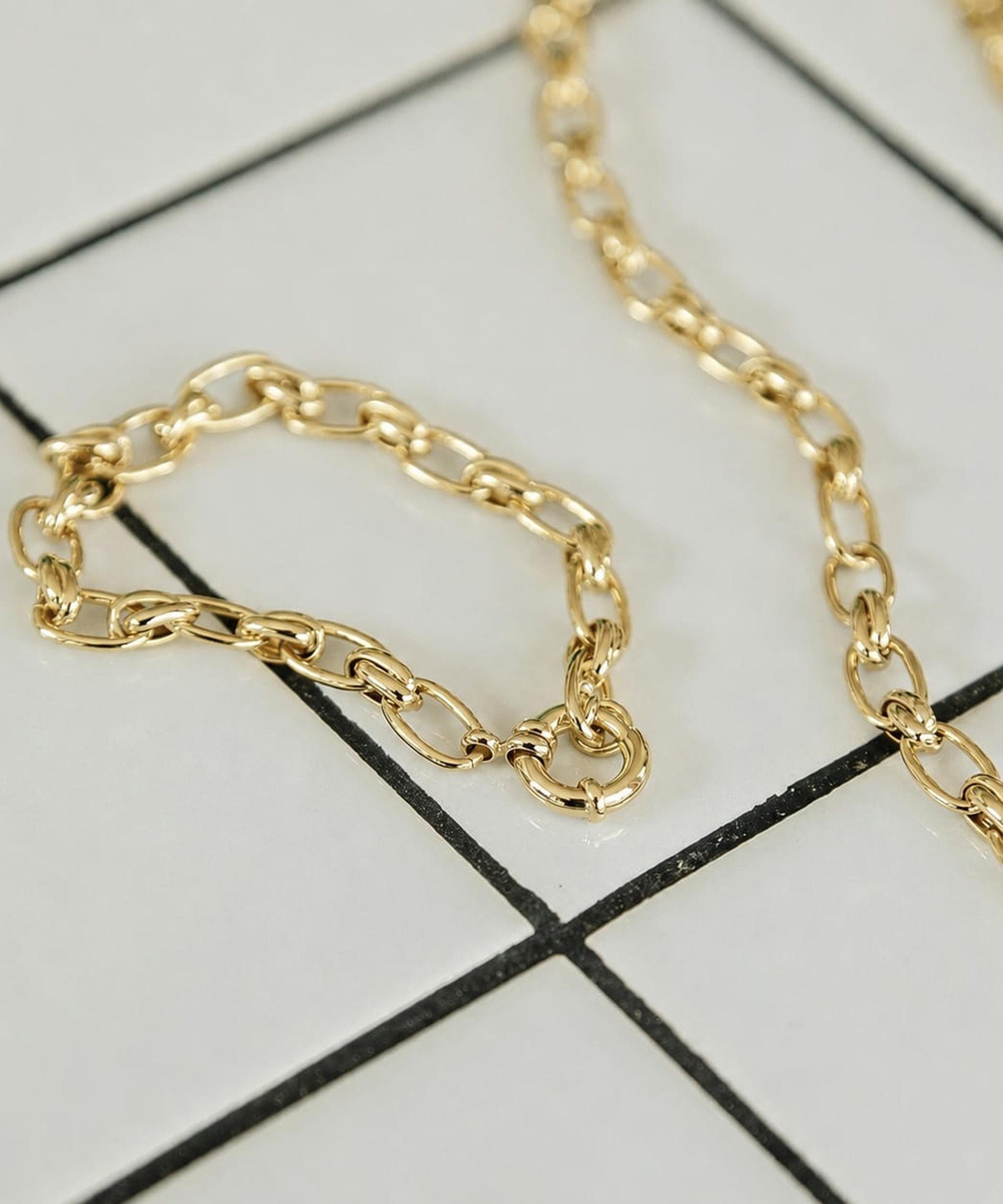 Daisy London - 18ct Gold-Plated Polly Vintage Link Chain Bracelet image number 3