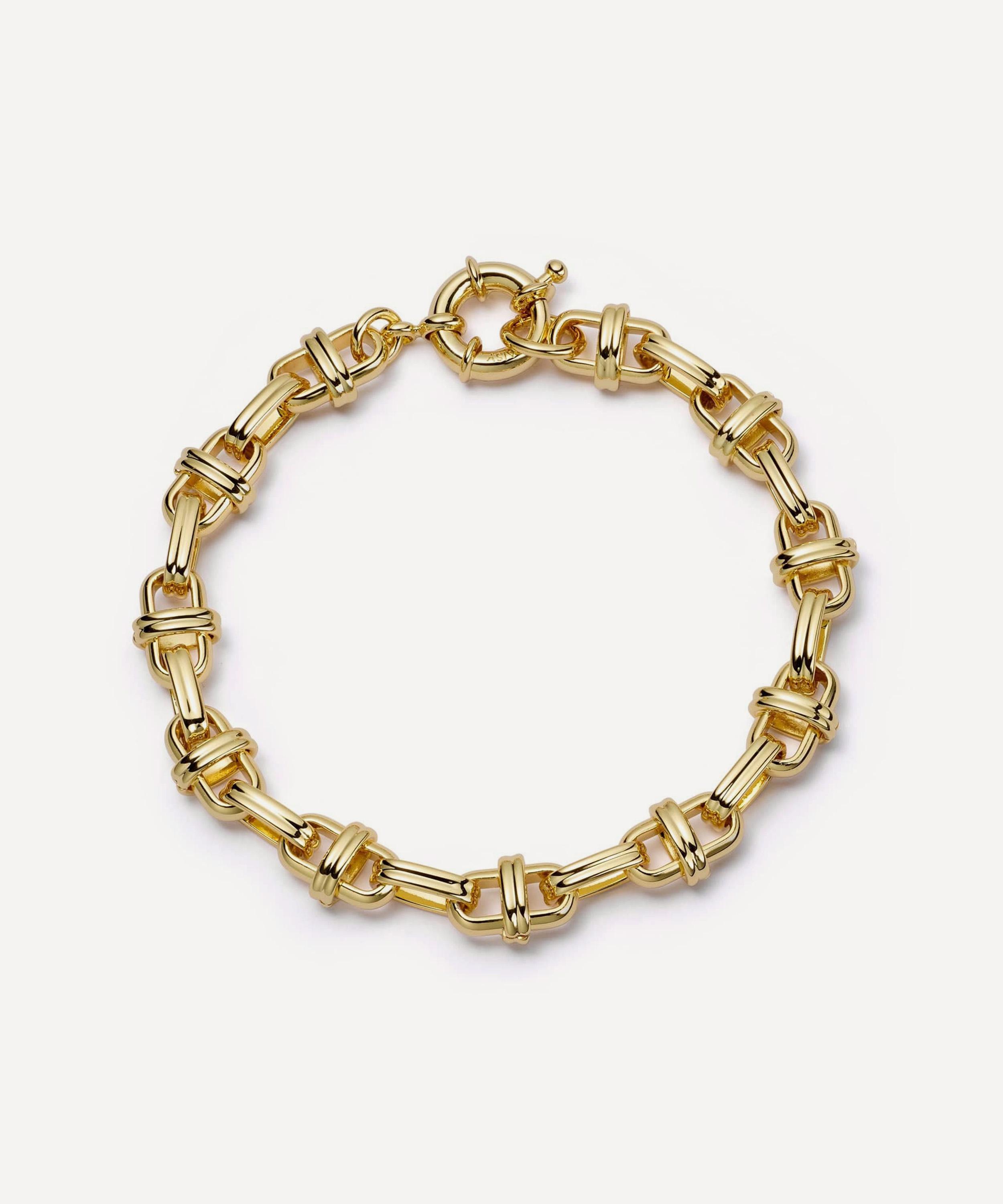 Daisy London - 18ct Gold-Plated Polly Lock Chain Bracelet image number 0