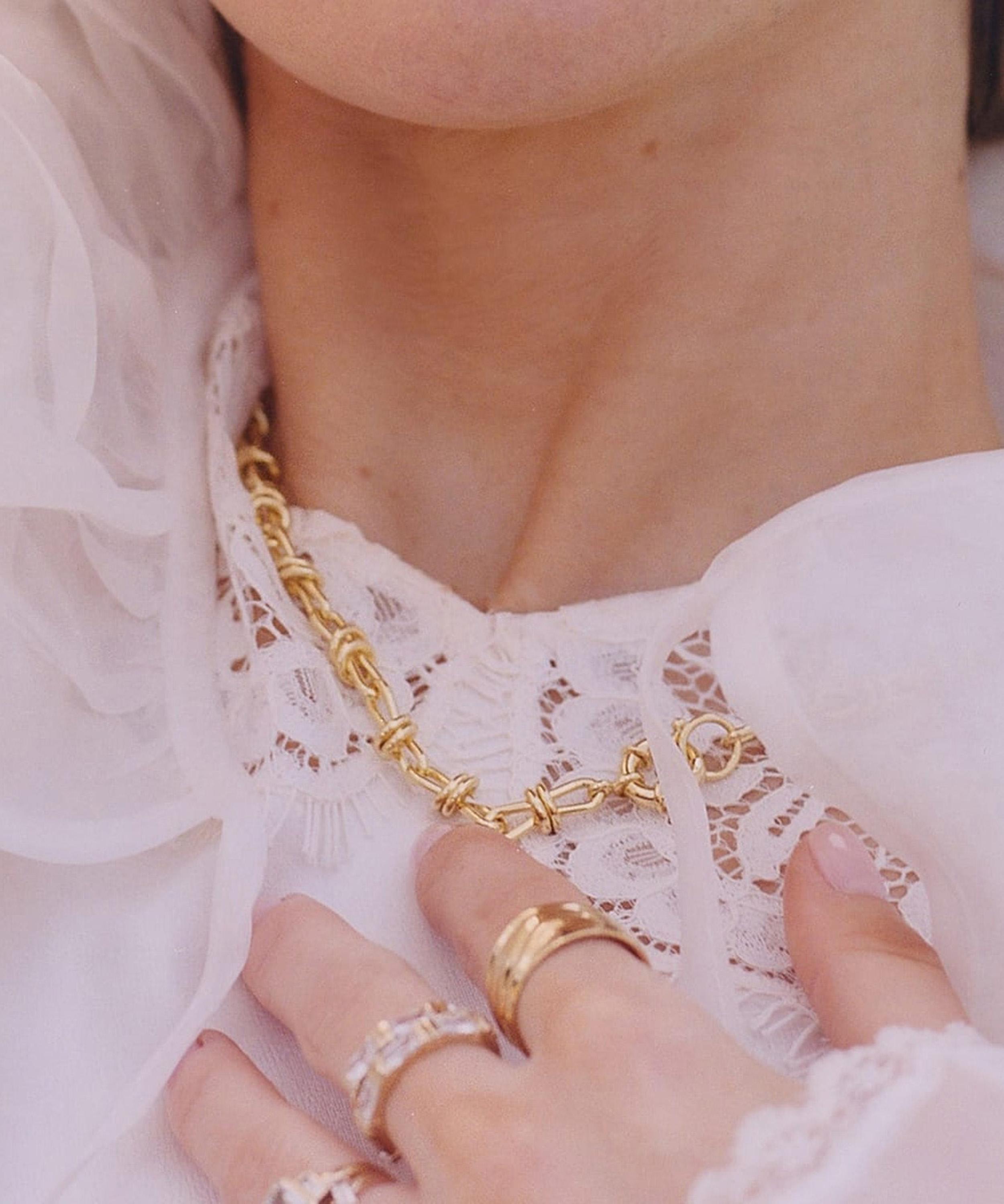 Daisy London - 18ct Gold-Plated Polly Knot Chain Necklace image number 2