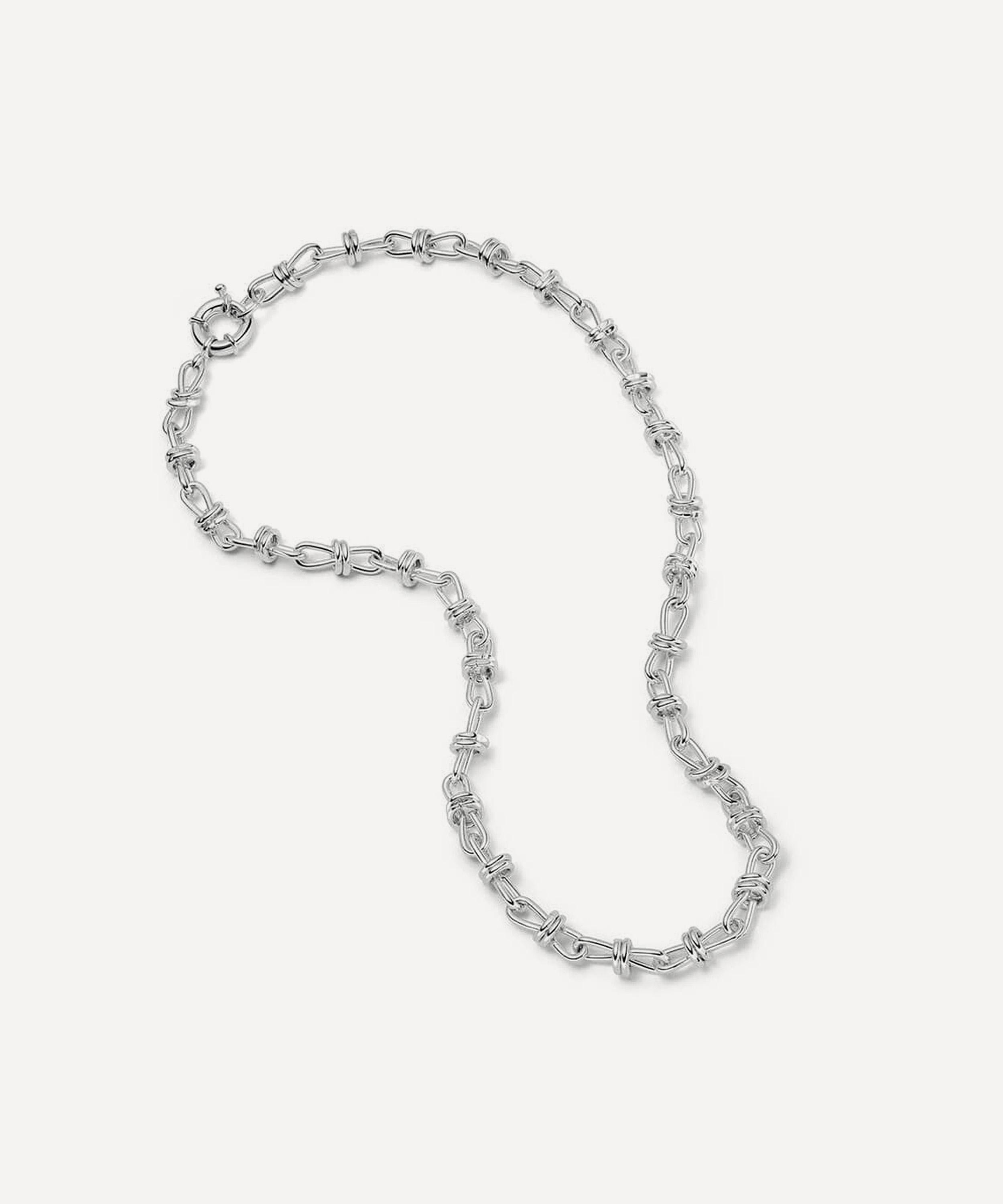 Daisy London - Silver-Plated Polly Knot Chain Necklace image number 0