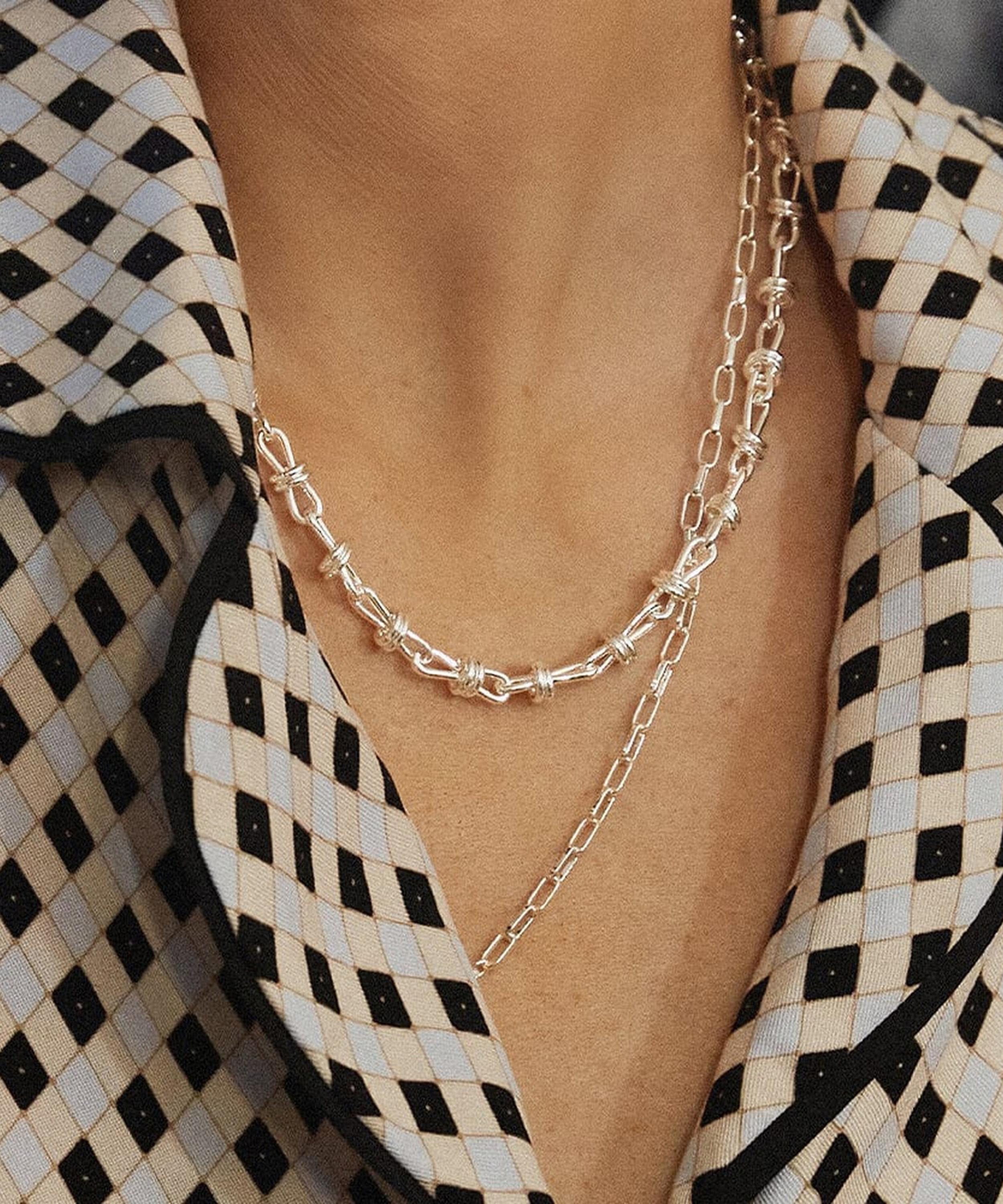 Daisy London - Silver-Plated Polly Knot Chain Necklace image number 1