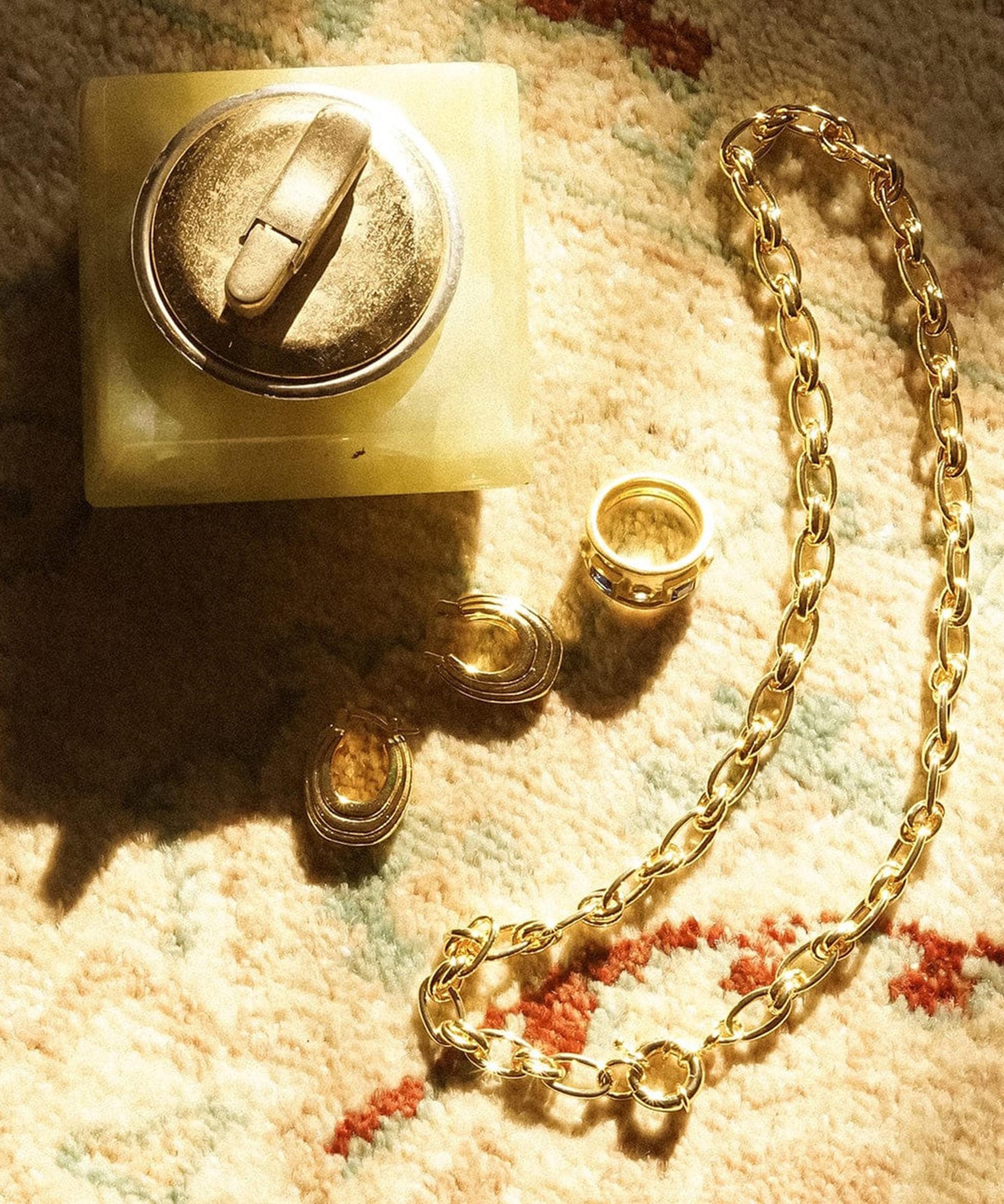 Daisy London - 18ct Gold-Plated Polly Vintage Link Chain Necklace image number 3