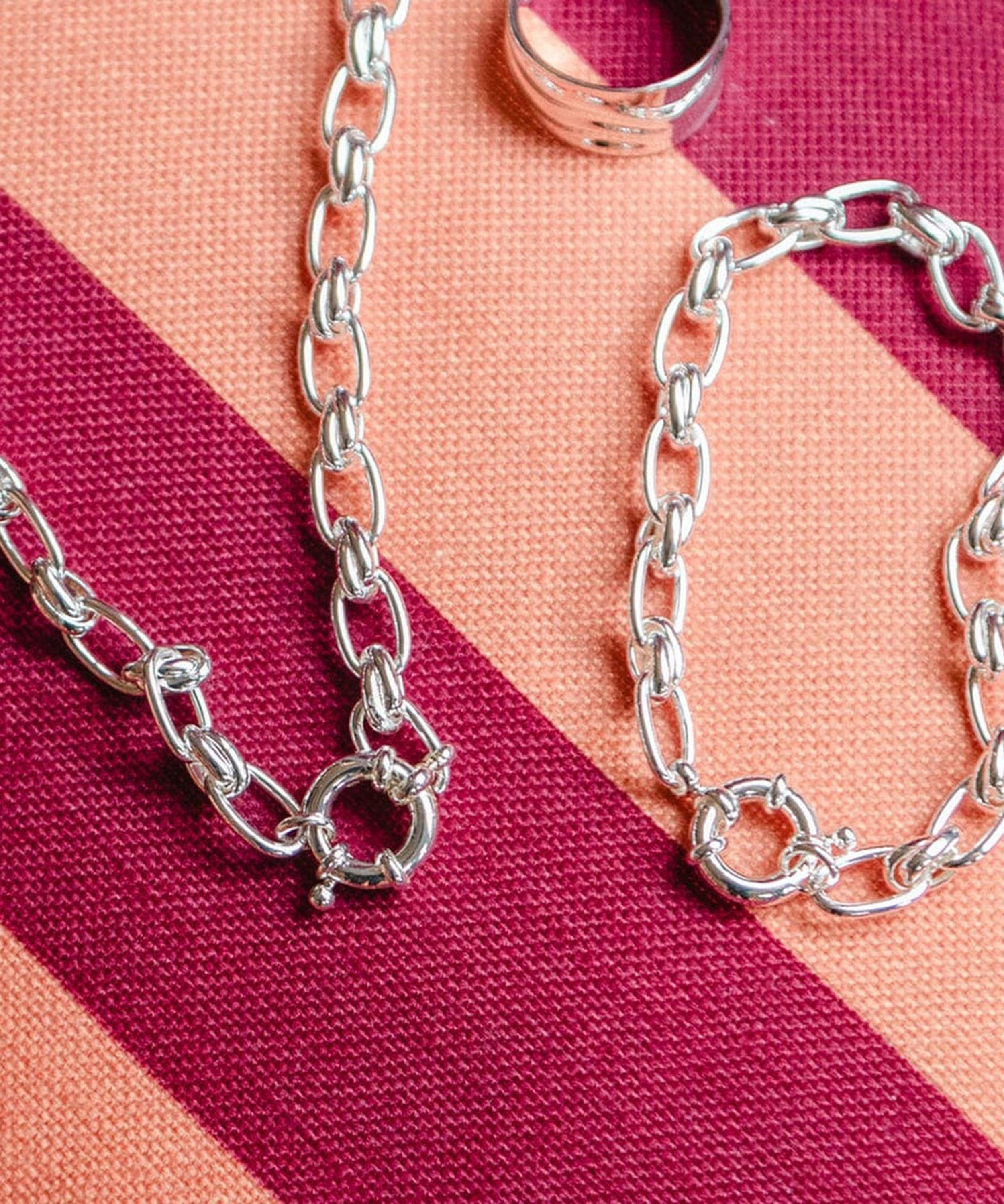 Daisy London - Silver-Plated Polly Vintage Link Chain Necklace image number 3