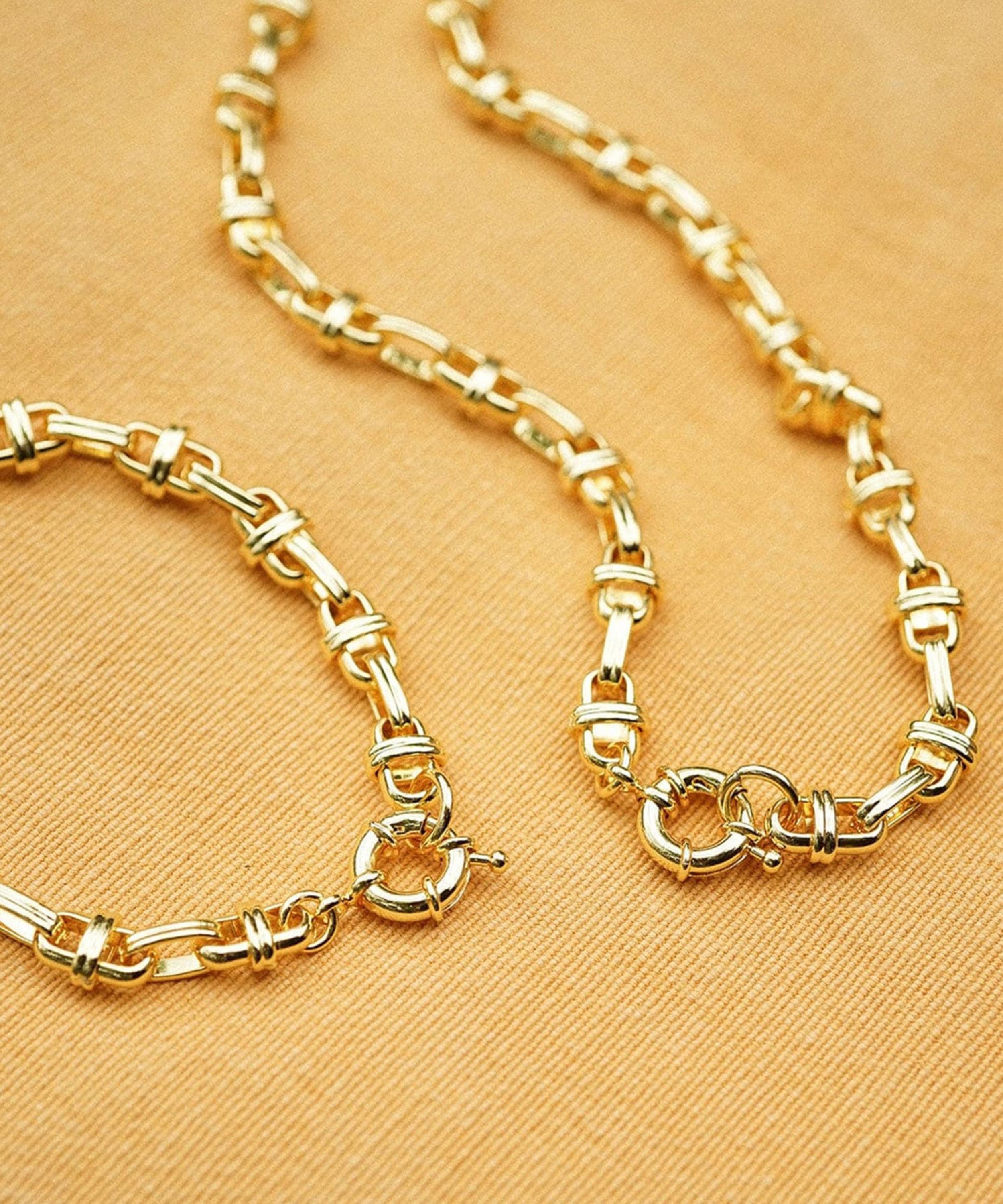 Daisy London - 18ct Gold-Plated Polly Lock Chain Necklace image number 2
