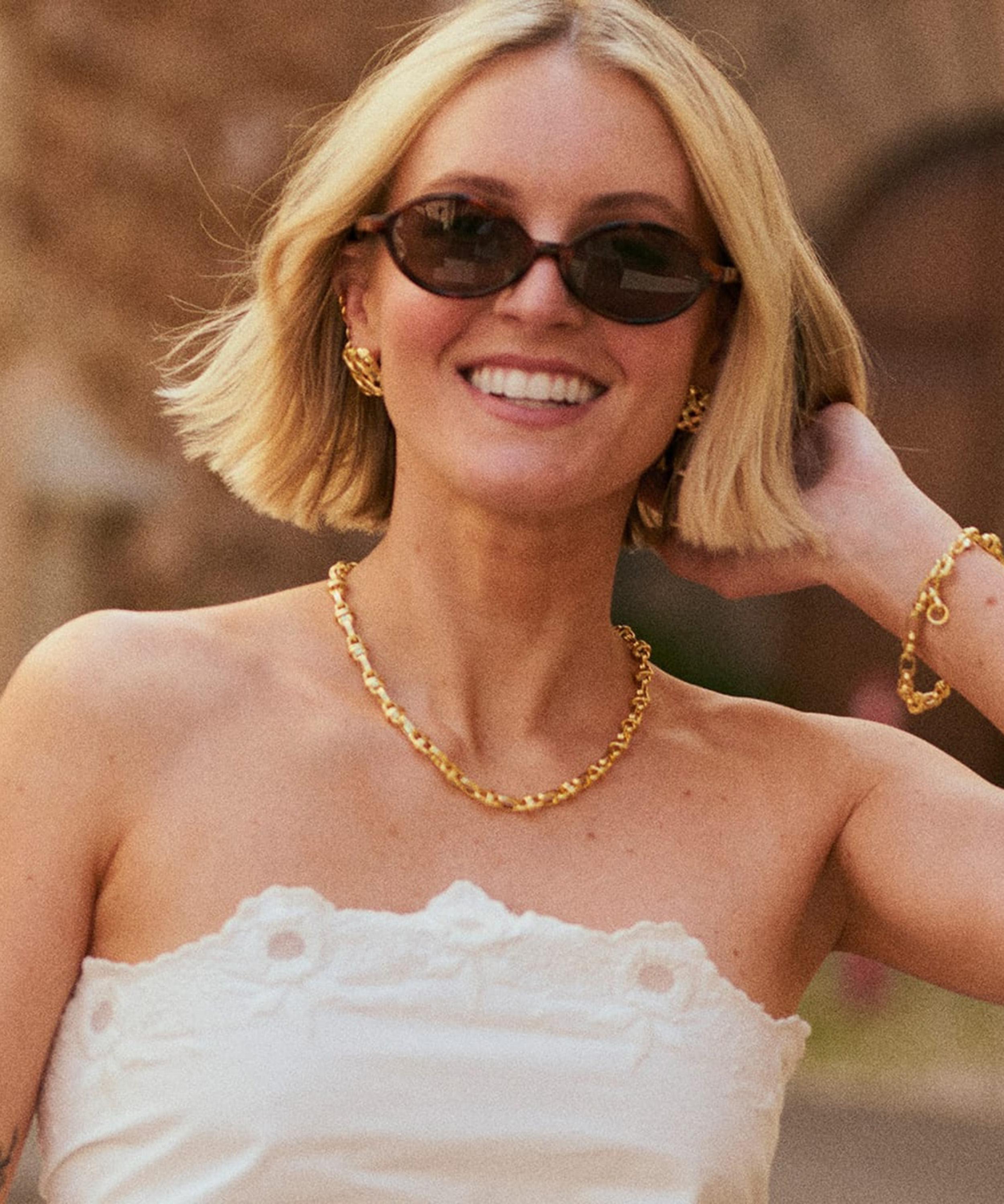Daisy London - 18ct Gold-Plated Polly Lock Chain Necklace image number 3