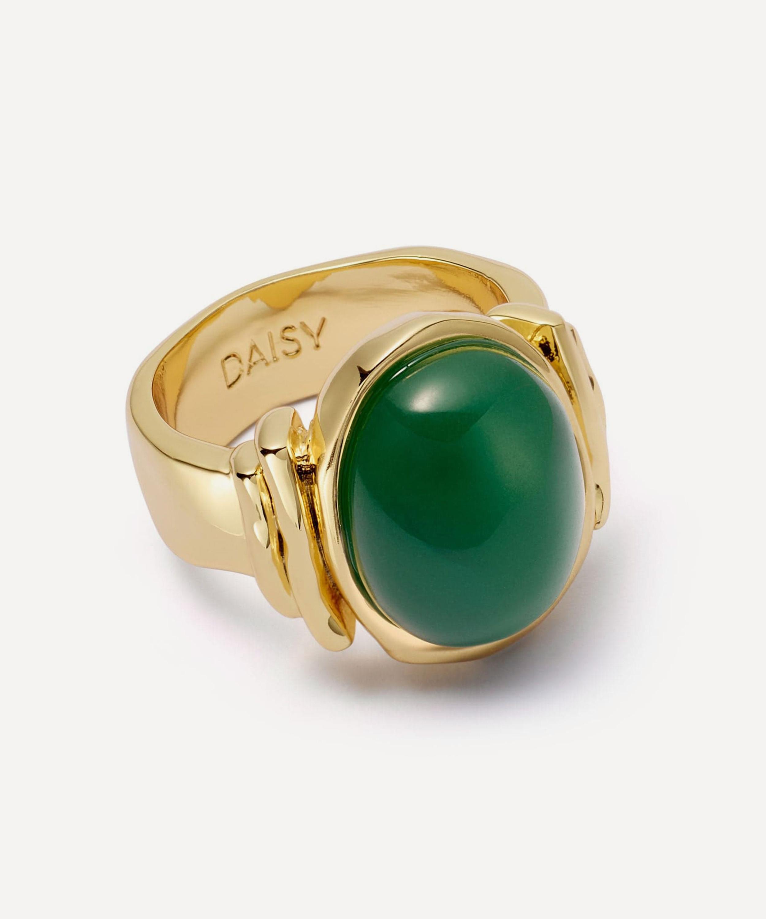 Daisy London - 18ct Gold-Plated Polly Chunky Gemstone Ring