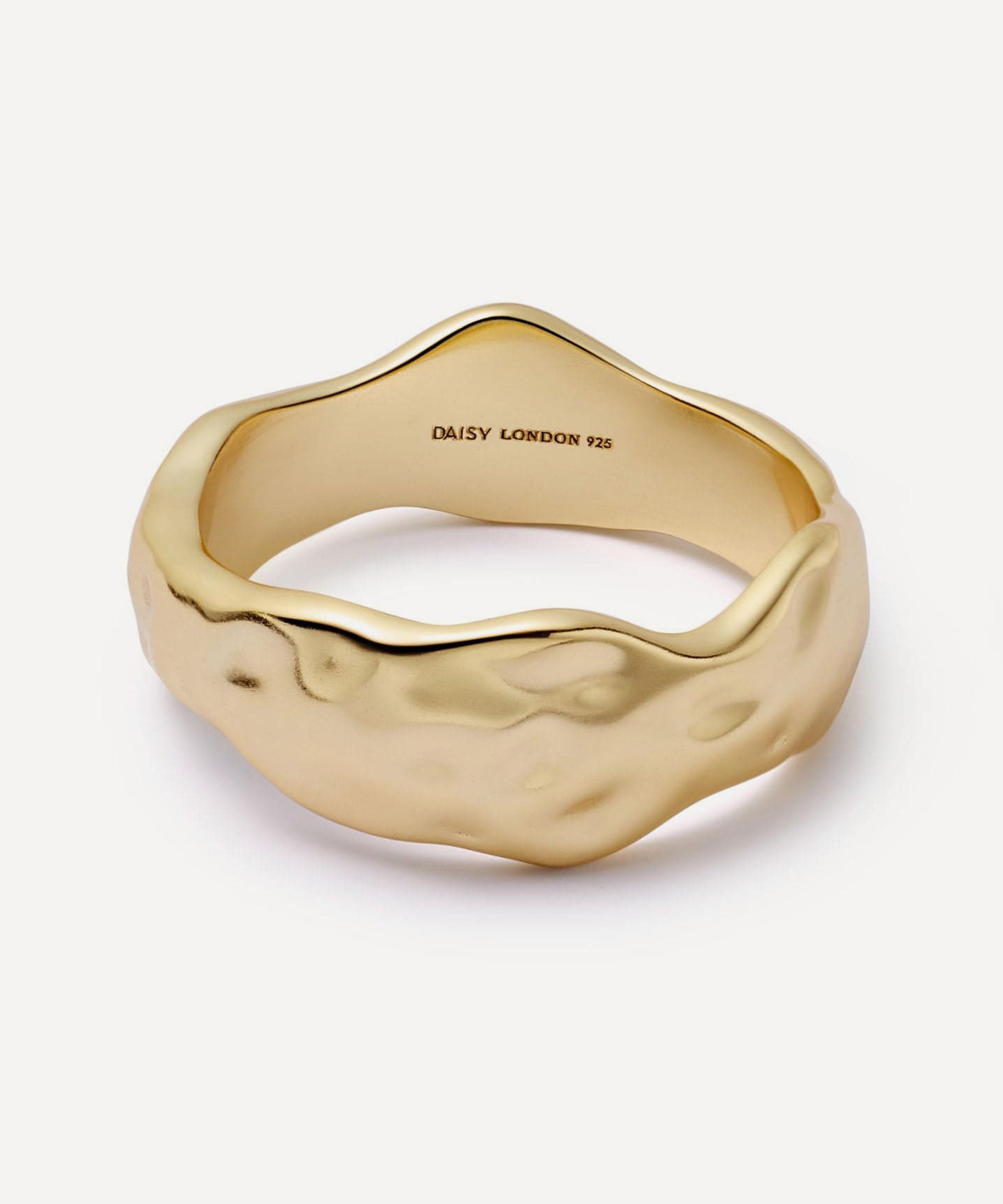 Daisy London - 18ct Gold-Plated Organic Chunky Ring
