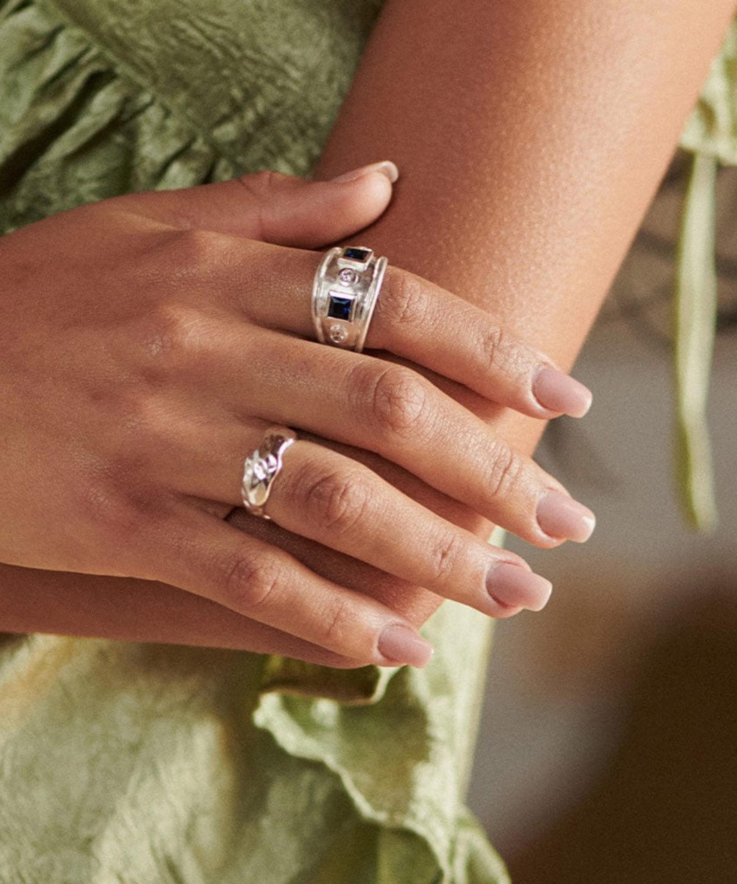 Daisy London - Sterling Silver Organic Chunky Ring image number 1