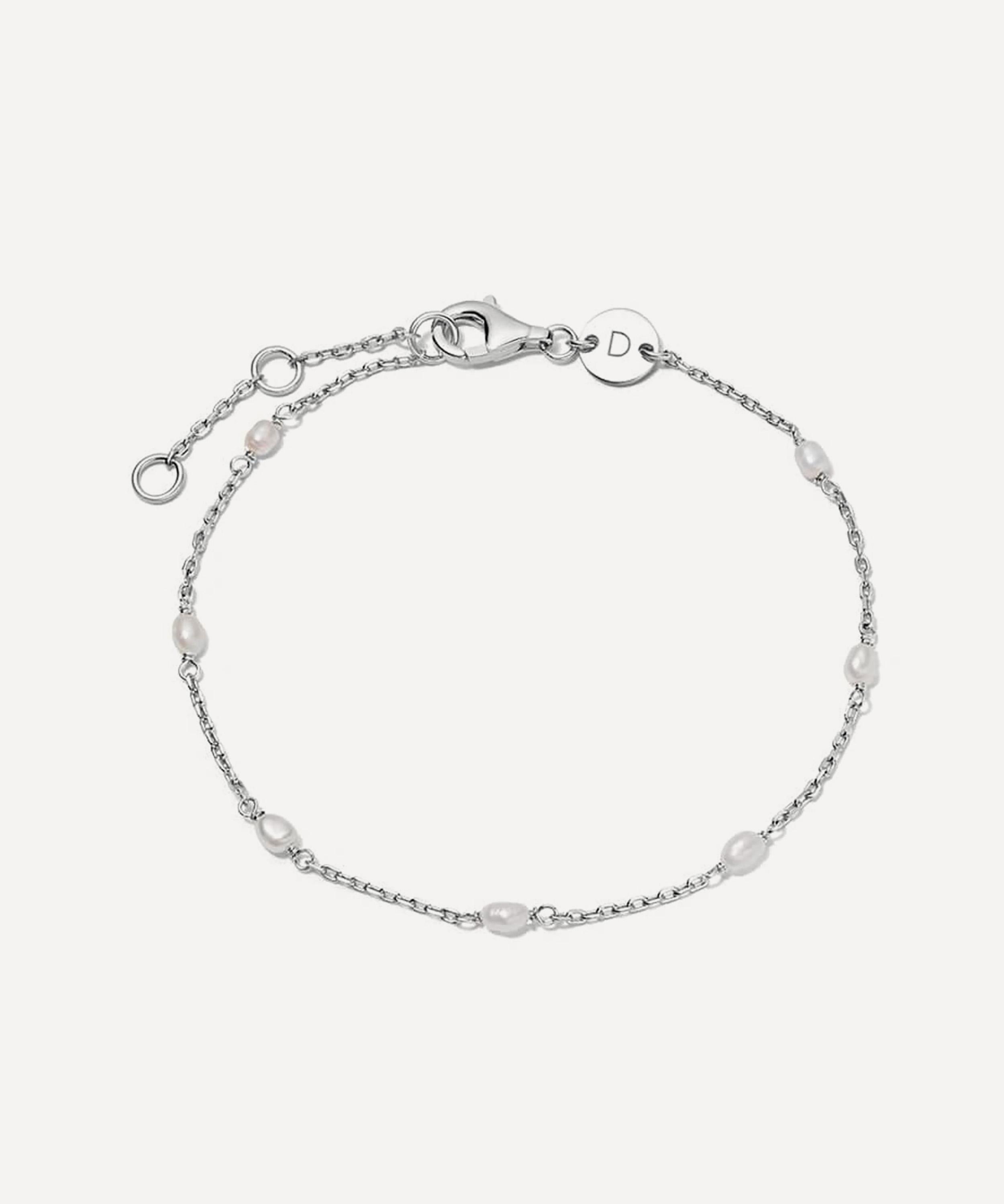 Daisy London - Sterling Silver Seed Pearl Chain Bracelet image number 0