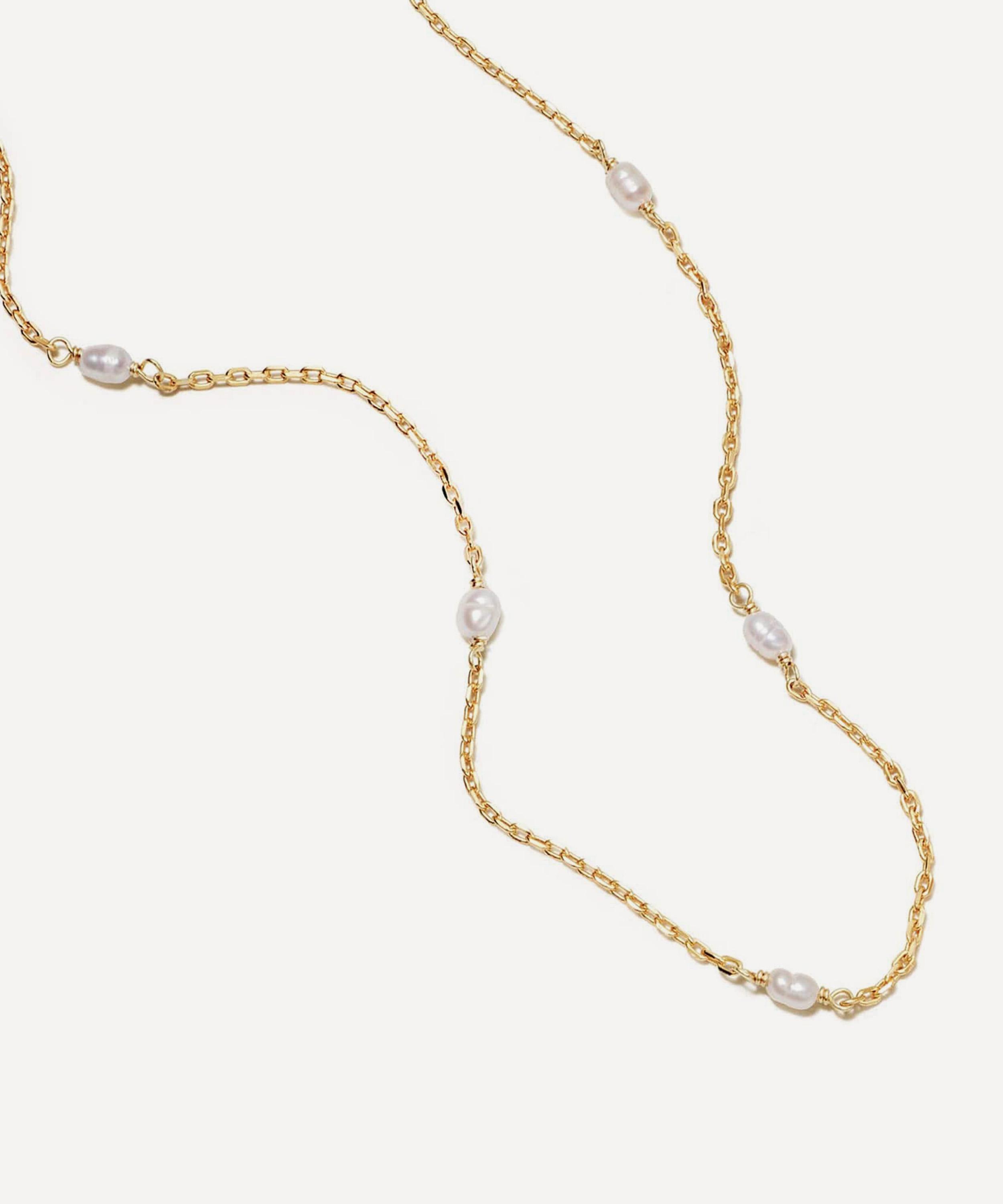 Daisy London - 18ct Gold-Plated Seed Pearl Chain Necklace image number 0