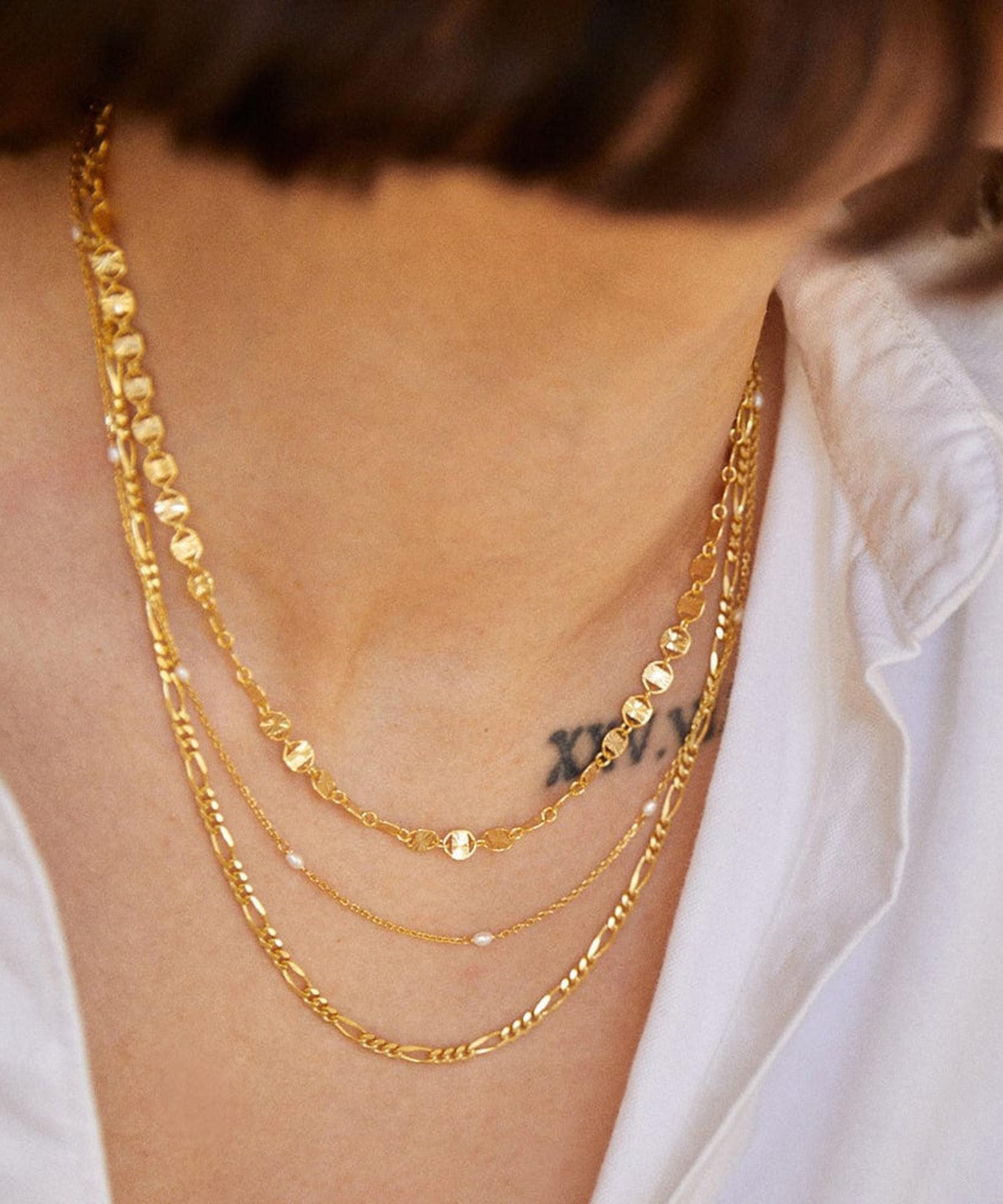 Daisy London - 18ct Gold-Plated Seed Pearl Chain Necklace image number 1