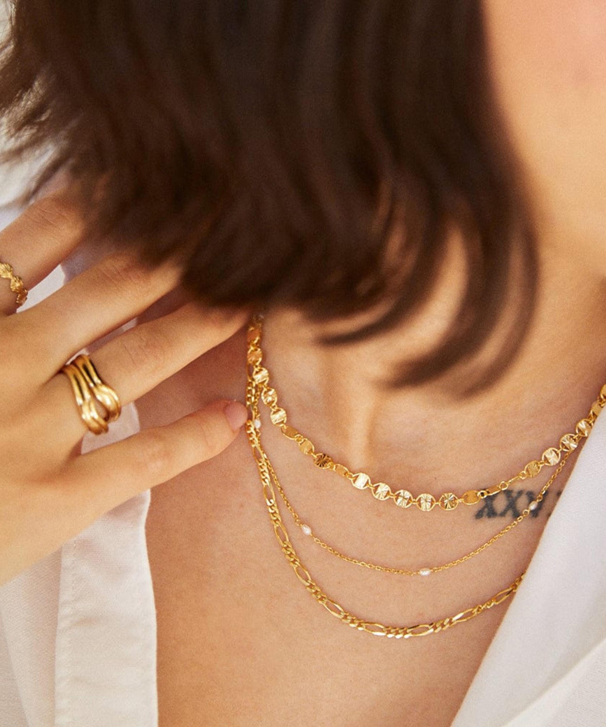 Daisy London - 18ct Gold-Plated Seed Pearl Chain Necklace image number 2