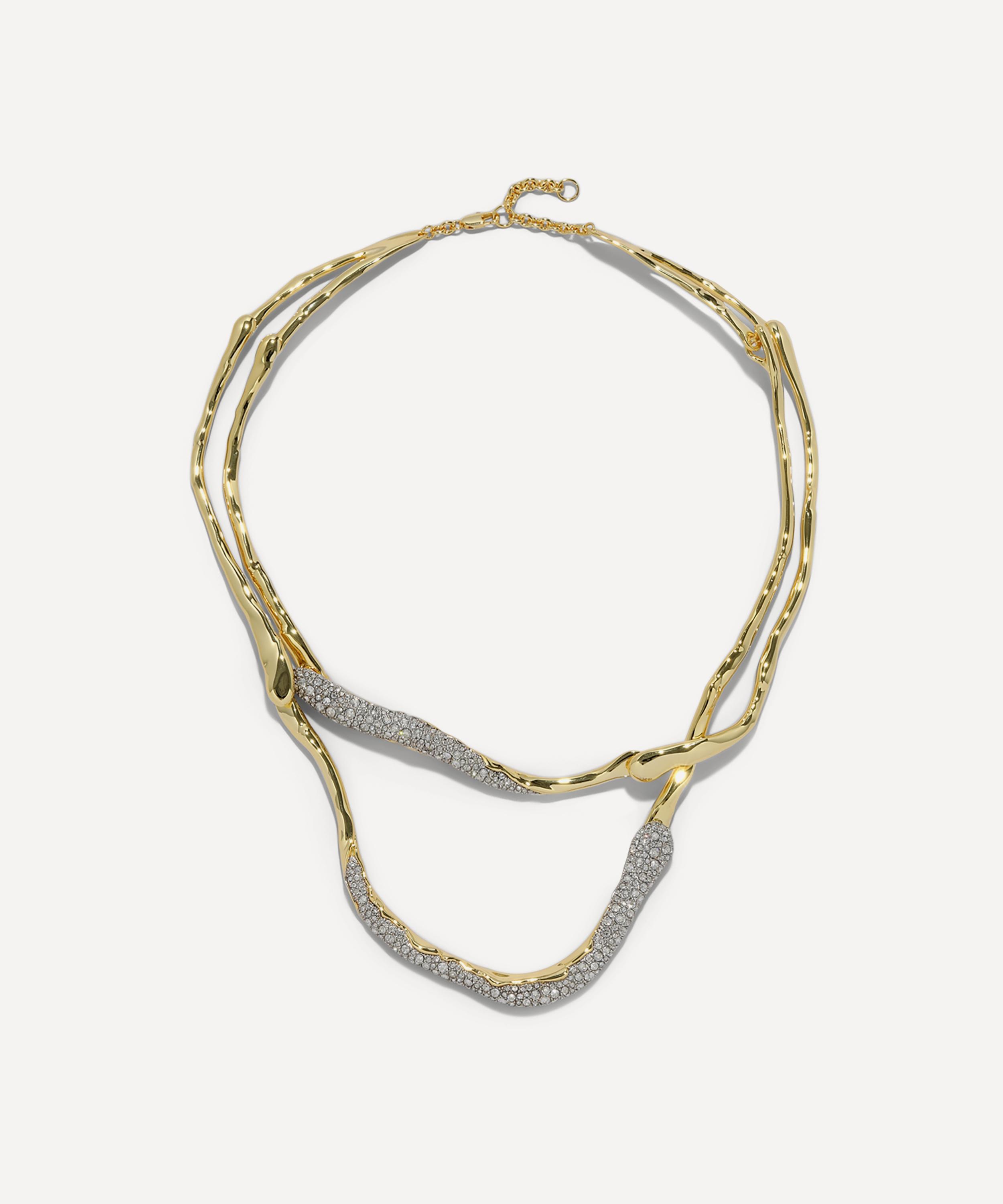 Alexis Bittar - 14ct Gold-Plated Solanales Crystal Twisted Collar Necklace image number 0
