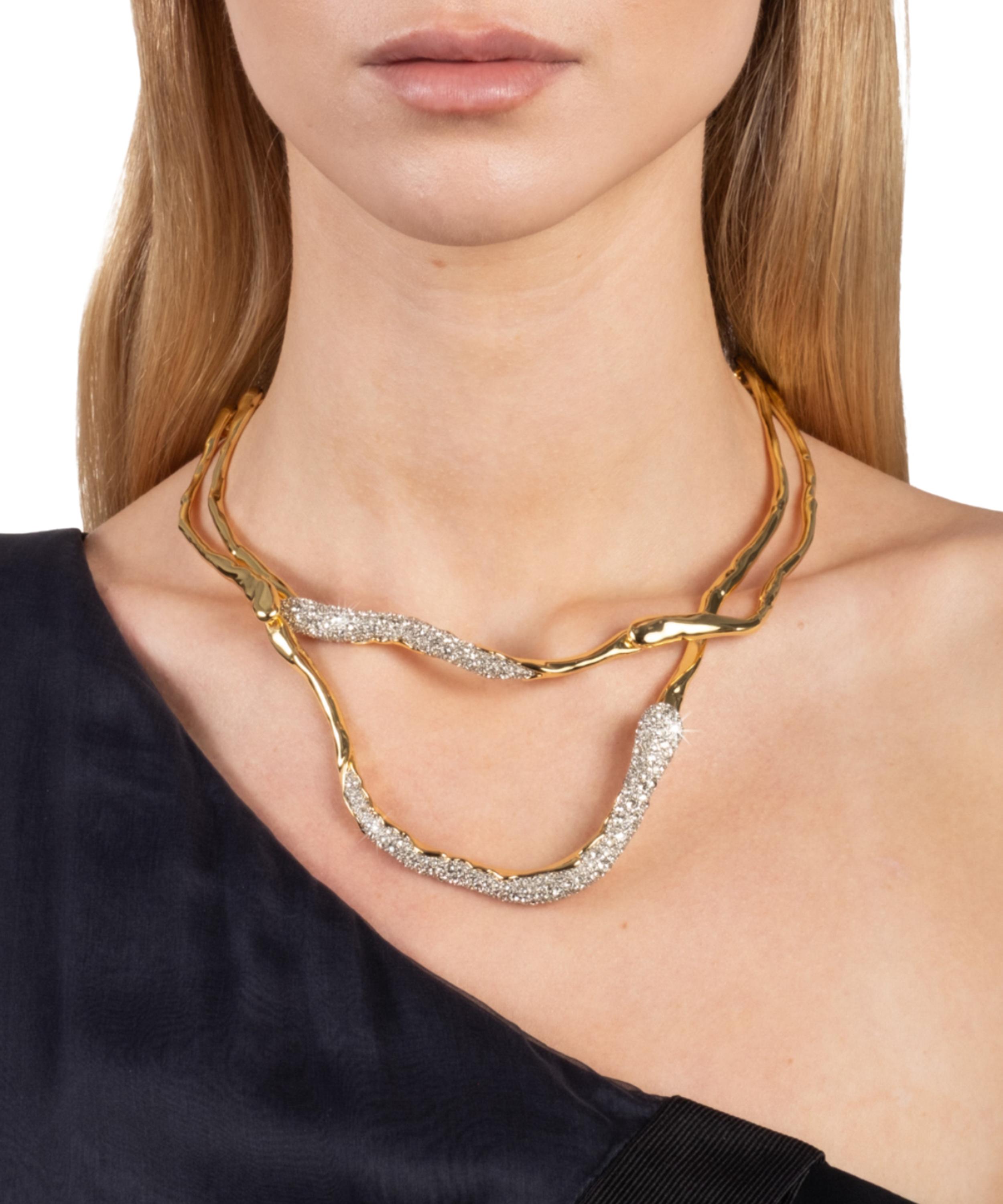 Alexis Bittar - 14ct Gold-Plated Solanales Crystal Twisted Collar Necklace image number 1
