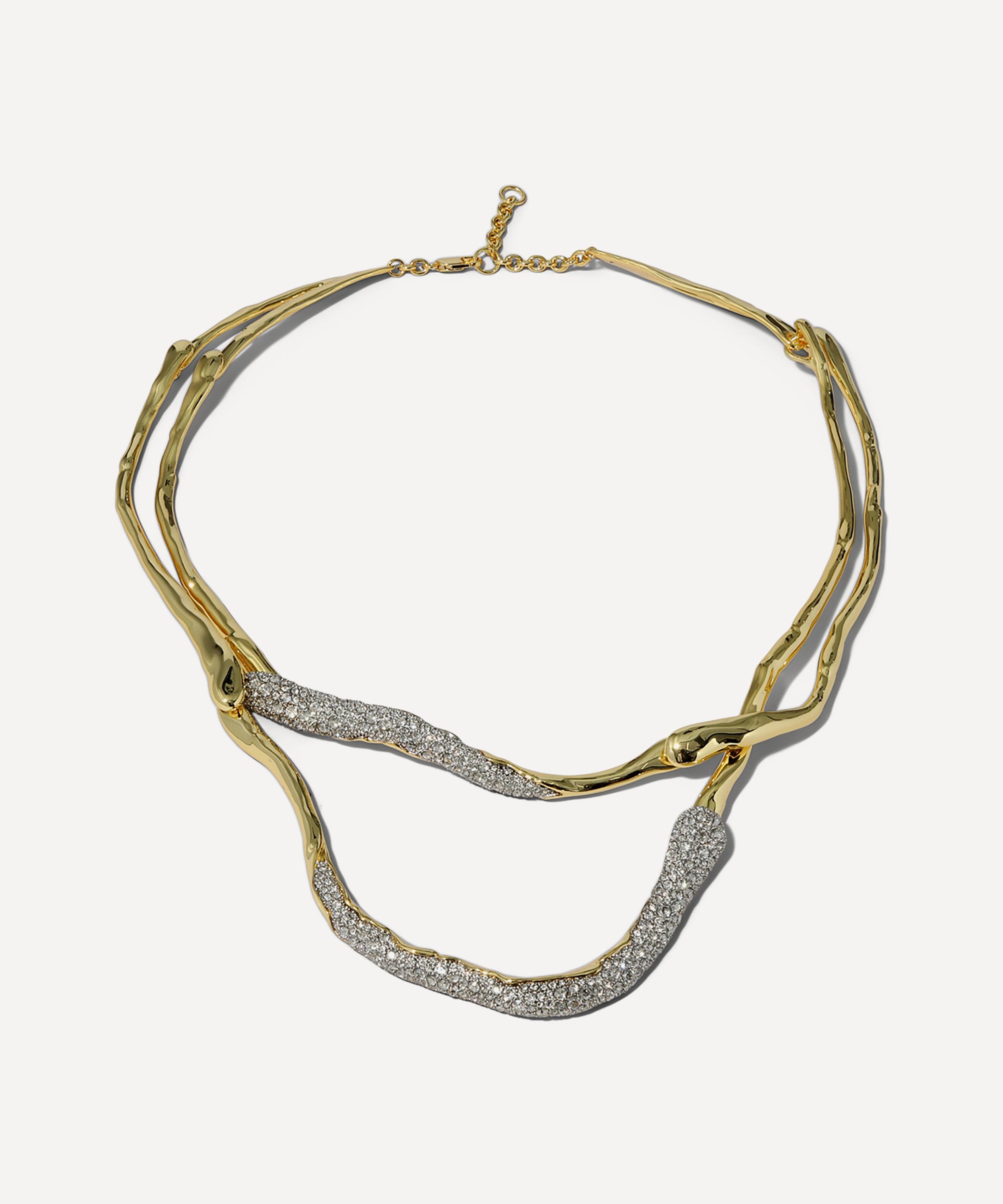 Alexis Bittar - 14ct Gold-Plated Solanales Crystal Twisted Collar Necklace image number 3