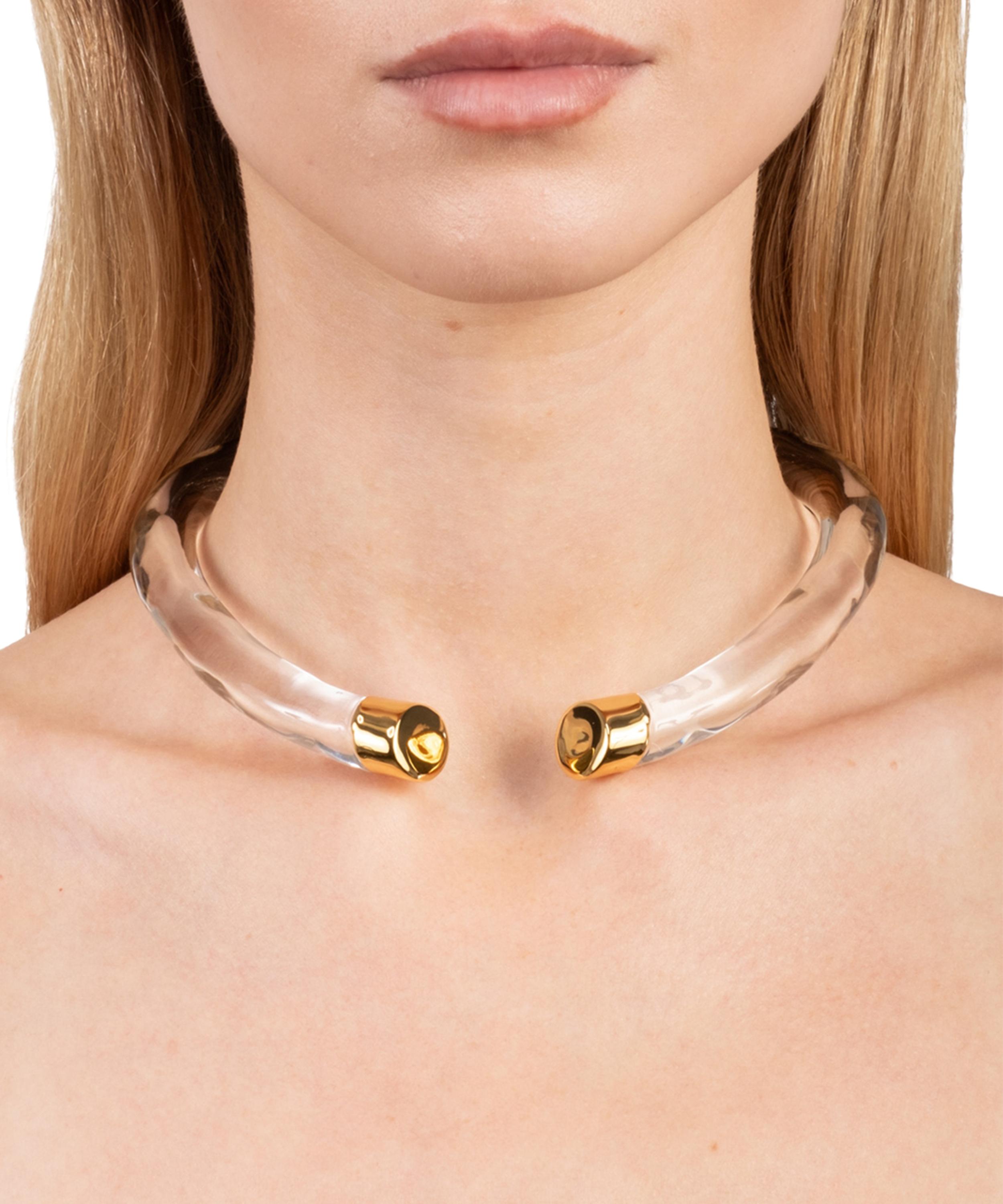 Alexis Bittar - 14ct Gold-Plated Liquid Lucite Capped Hinge Collar Necklace image number 1