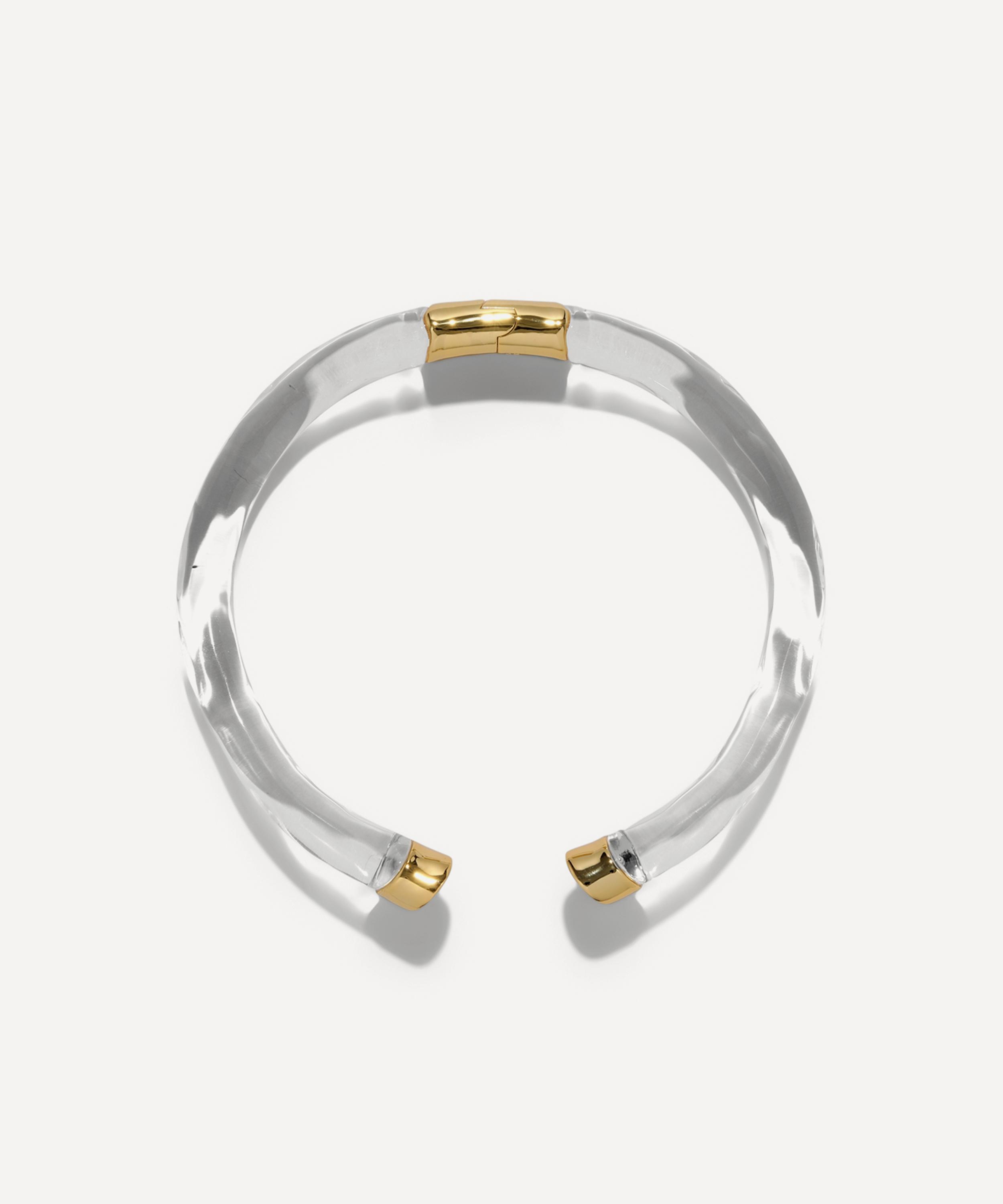 Alexis Bittar - 14ct Gold-Plated Liquid Lucite Capped Hinge Collar Necklace image number 2