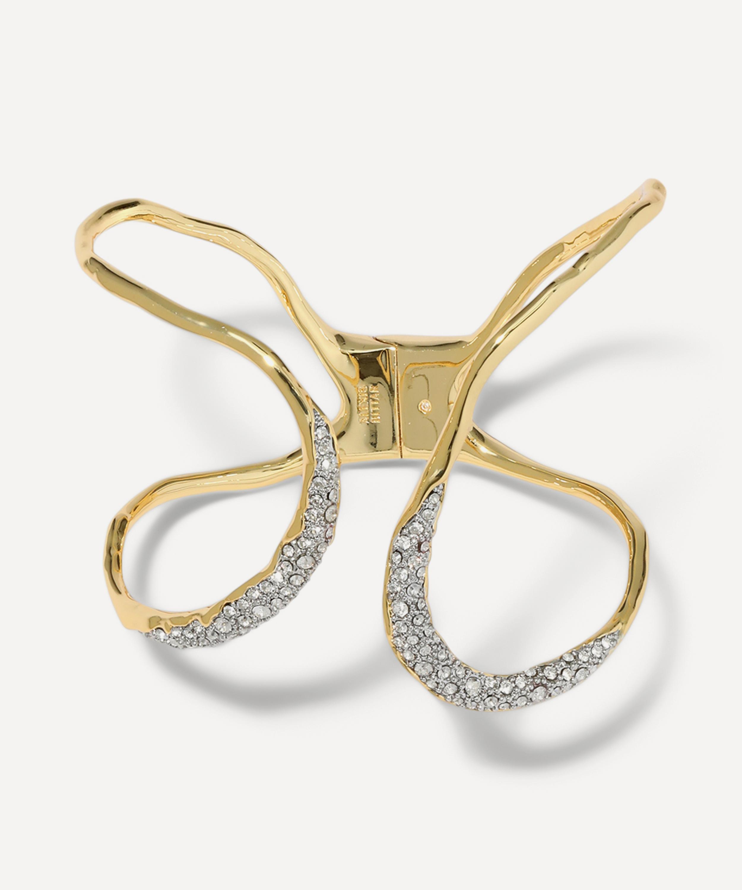 Alexis Bittar - 14ct Gold-Plated Solanales Crystal Freeform Hinge Cuff Bracelet image number 0