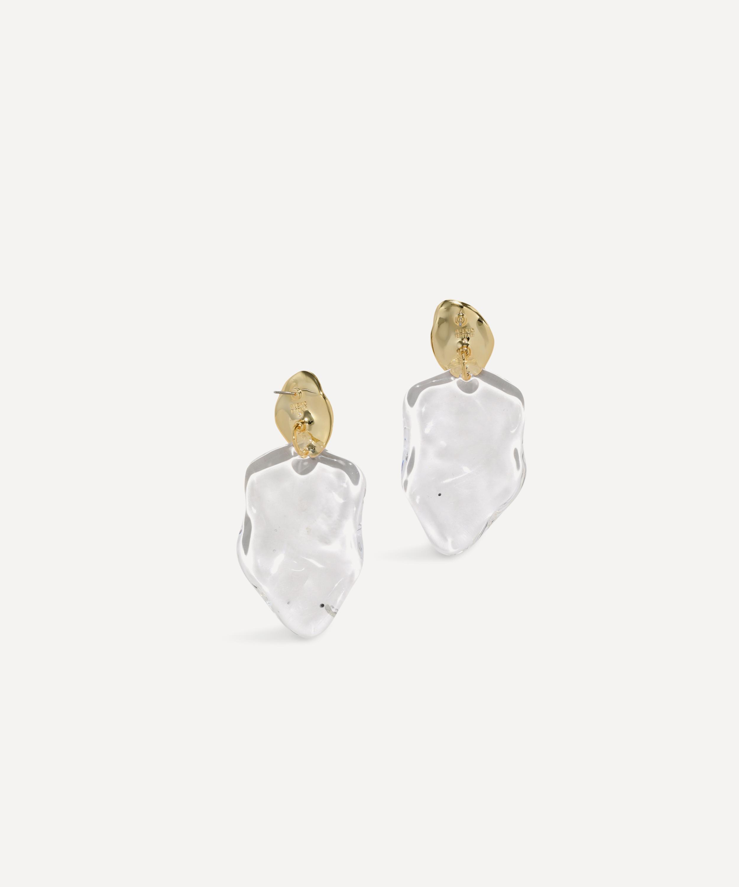 Alexis Bittar - 14ct Gold-Plated Liquid Lucite Petal Drop Earrings image number 2