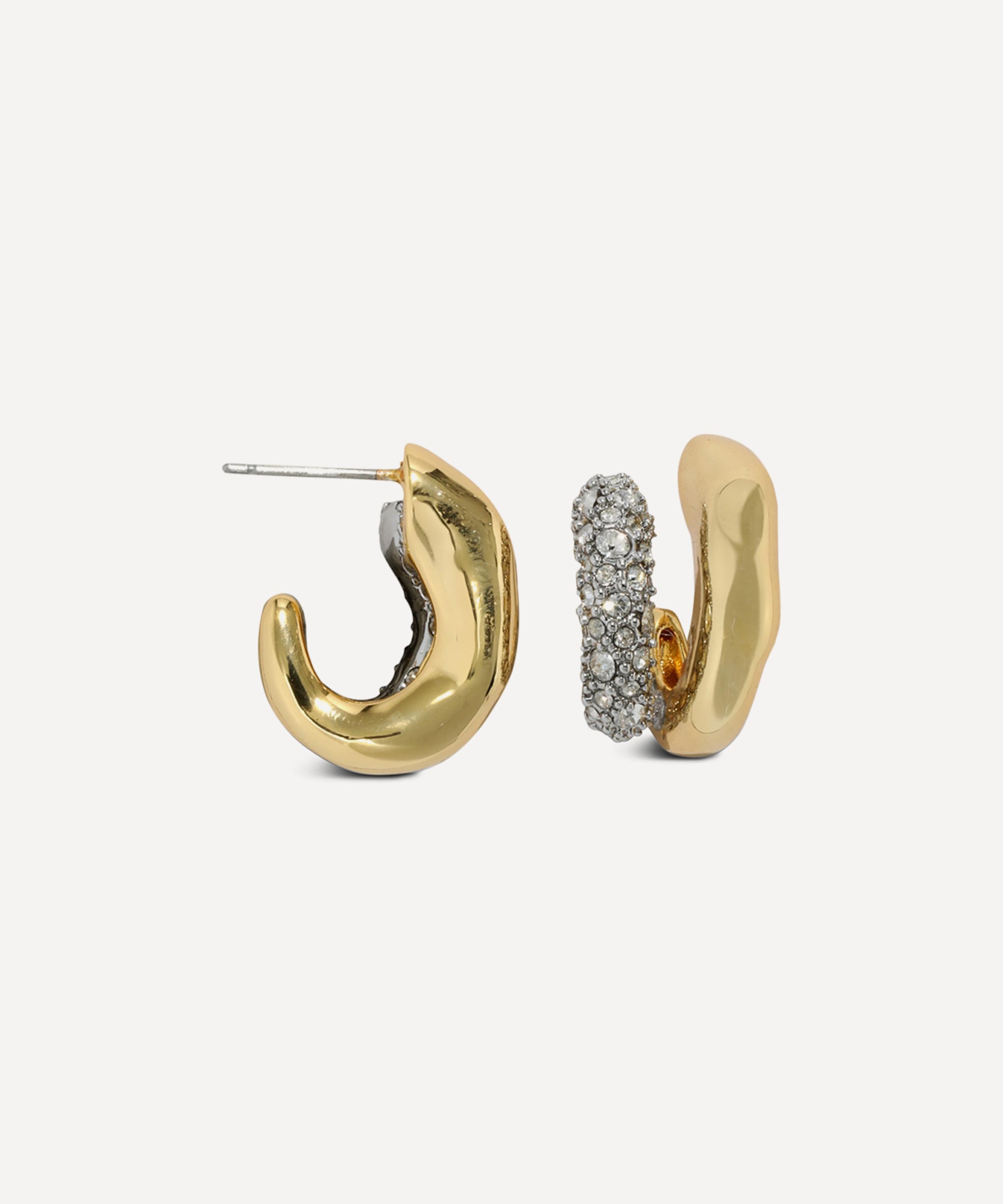 Alexis Bittar - 14ct Gold-Plated Solanales Crystal Double Hoop Earrings image number 2
