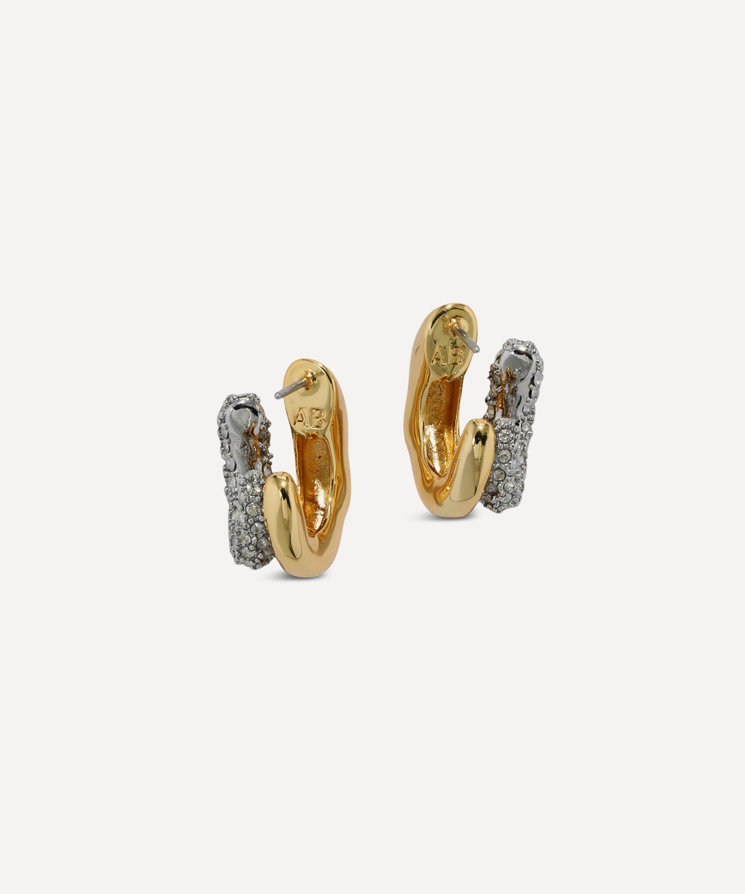 Alexis Bittar - 14ct Gold-Plated Solanales Crystal Double Hoop Earrings image number 4