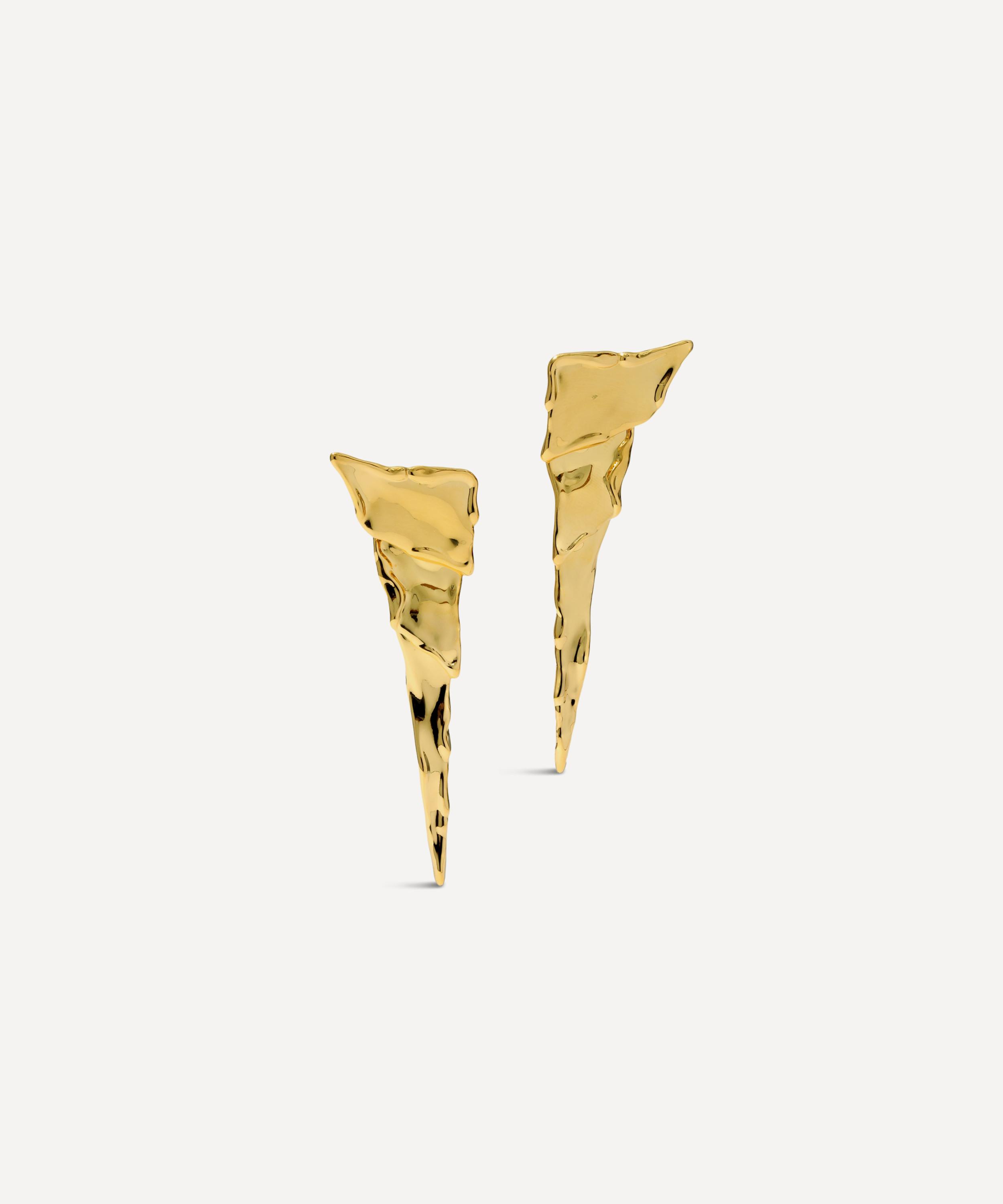 Alexis Bittar - 14ct Gold-Plated Molten Cascade Stud Earrings image number 0