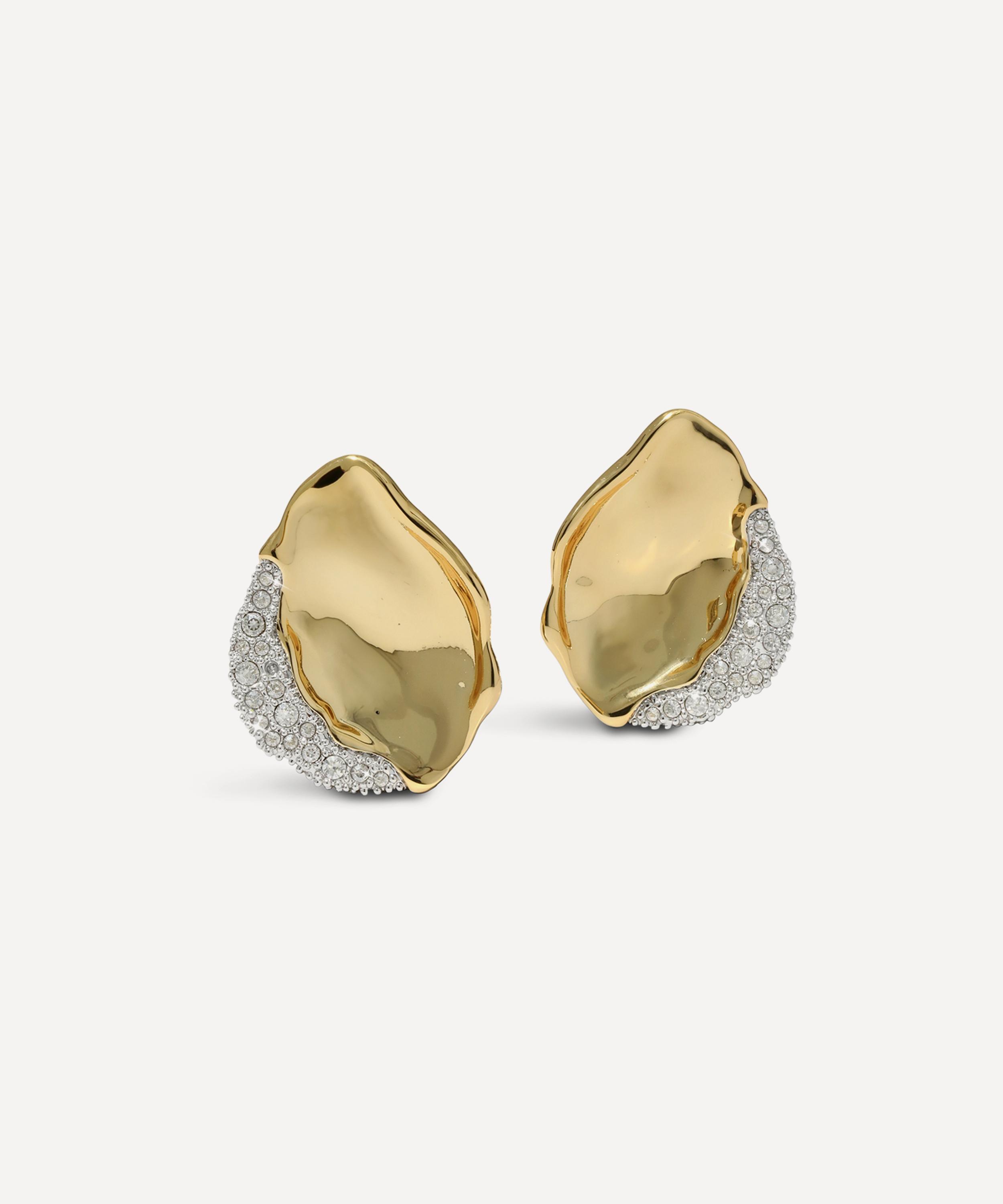 Alexis Bittar - 14ct Gold-Plated Solanales Crystal Petal Stud Earrings image number 0