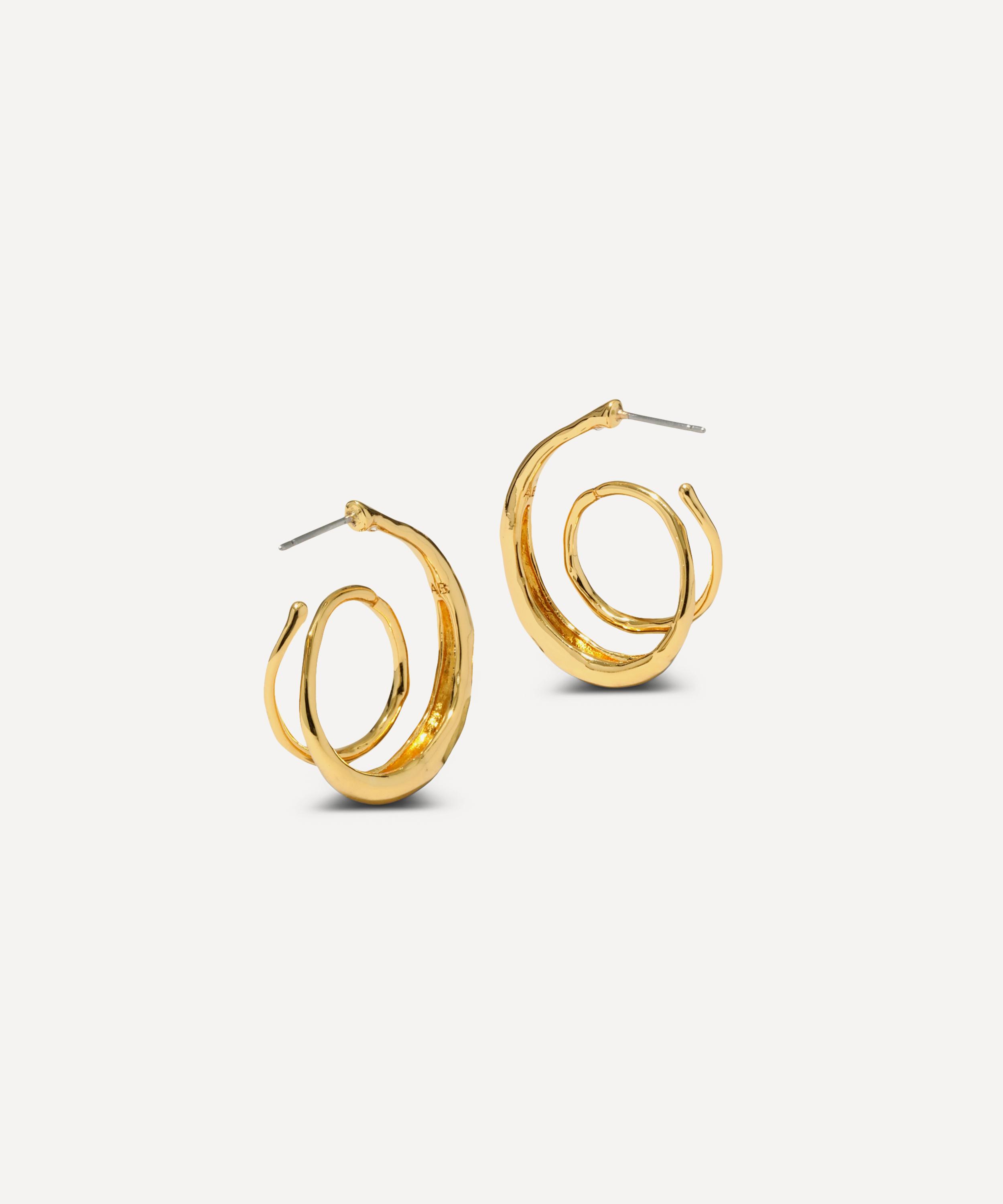 Alexis Bittar - 14ct Gold-Plated Molten Spiral Hoop Earrings image number 2